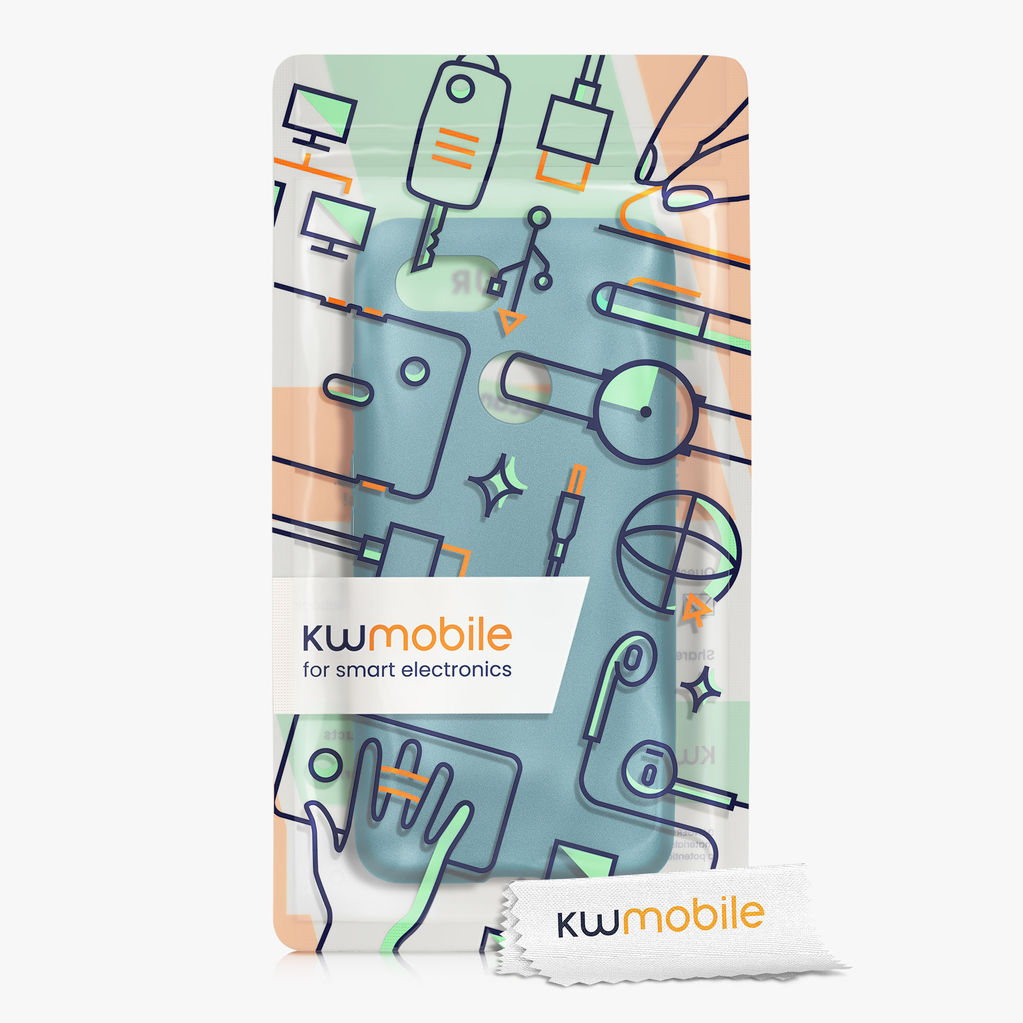 Zadní kryt kwmobile pro Google Pixel 3 - metalická karibská modrá