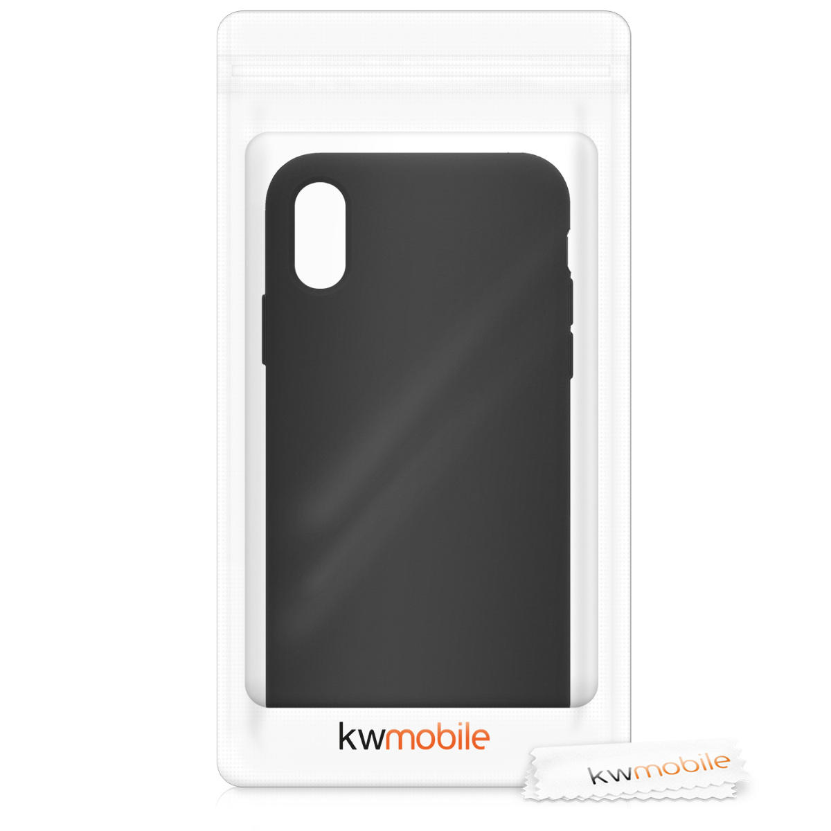 Silikonový kryt na mobil kwmobile pro Apple iPhone XS - černá