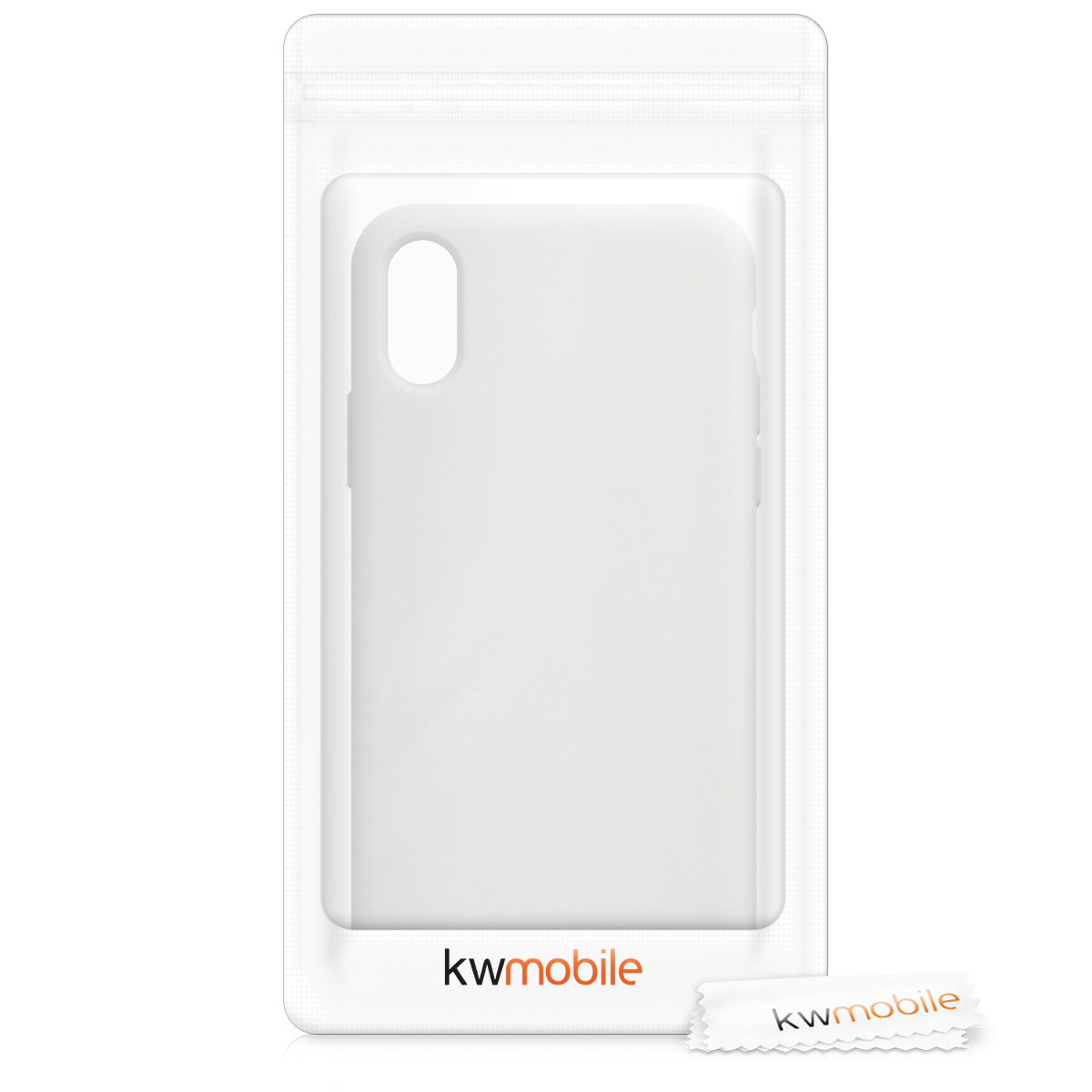 Silikonový kryt na mobil kwmobile pro Apple iPhone XS - bílá