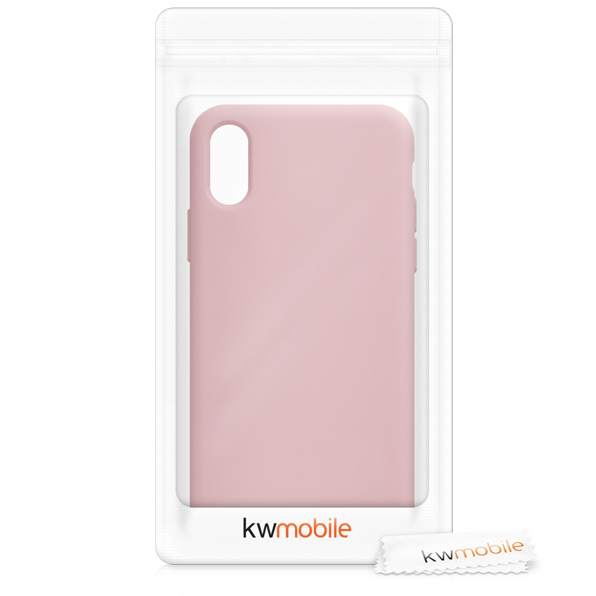 Silikonový kryt na mobil kwmobile pro Apple iPhone XS - vintage růžová