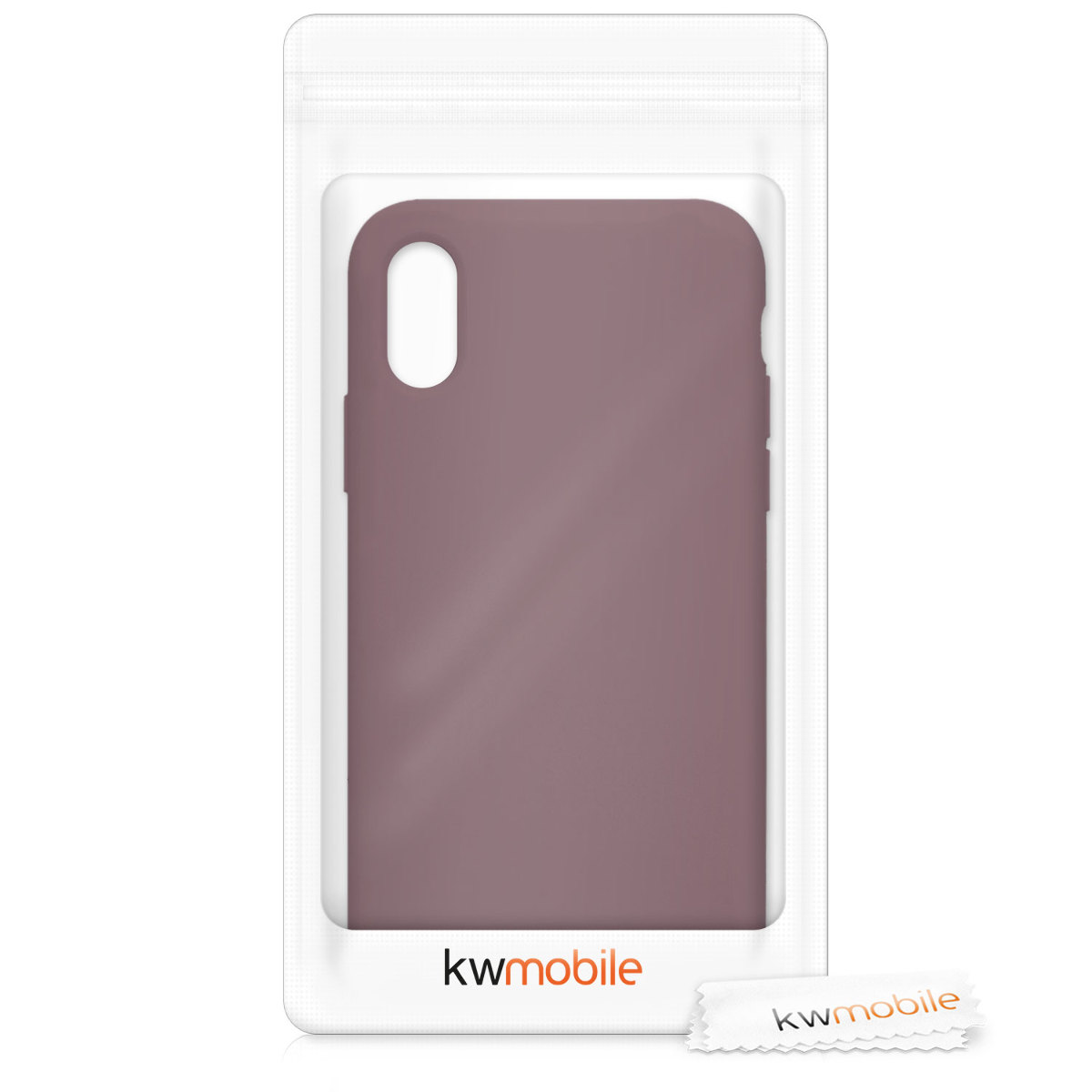 Silikonový kryt na mobil kwmobile pro Apple iPhone XS - hroznově fialová