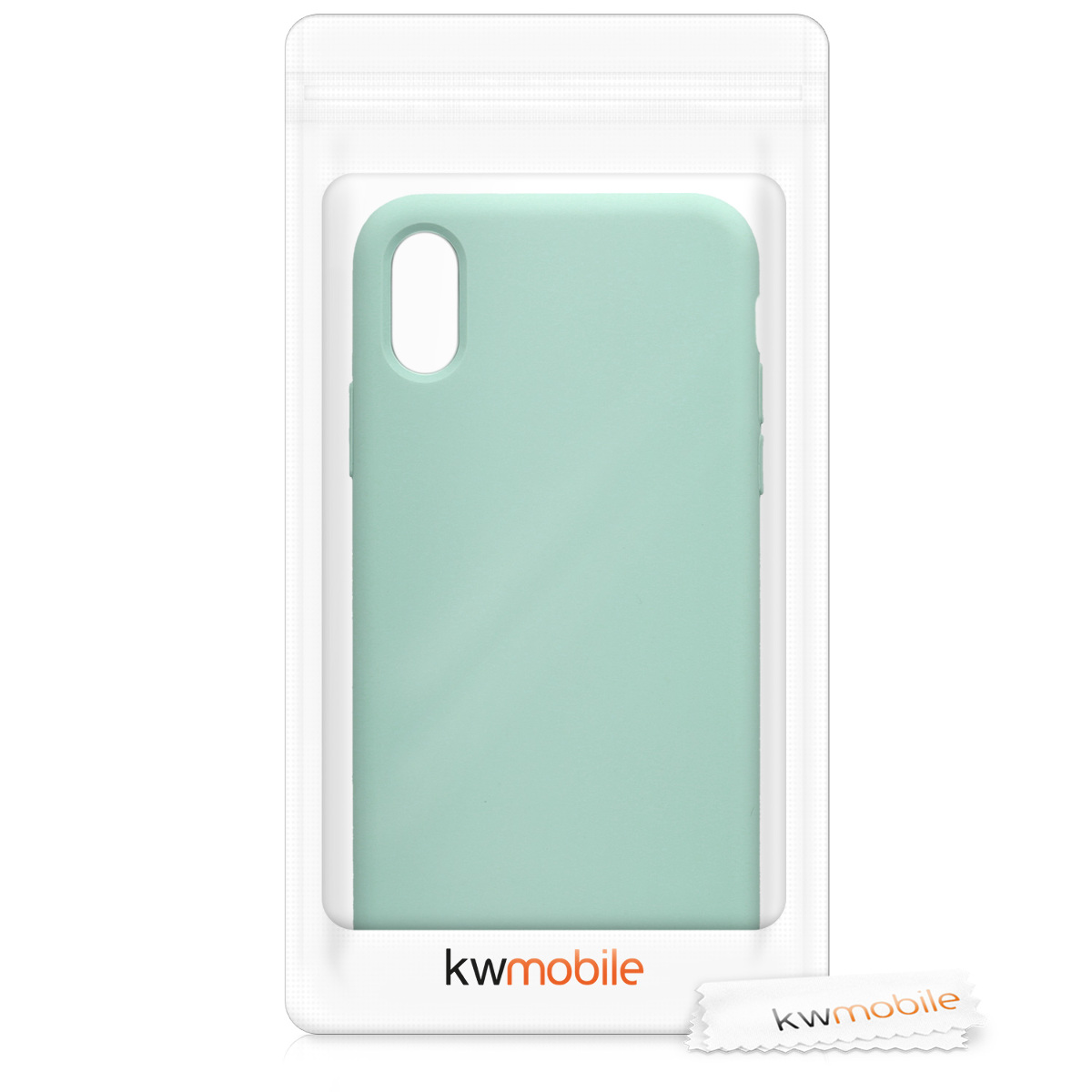 Silikonový kryt na mobil kwmobile pro Apple iPhone XS - matná mátová