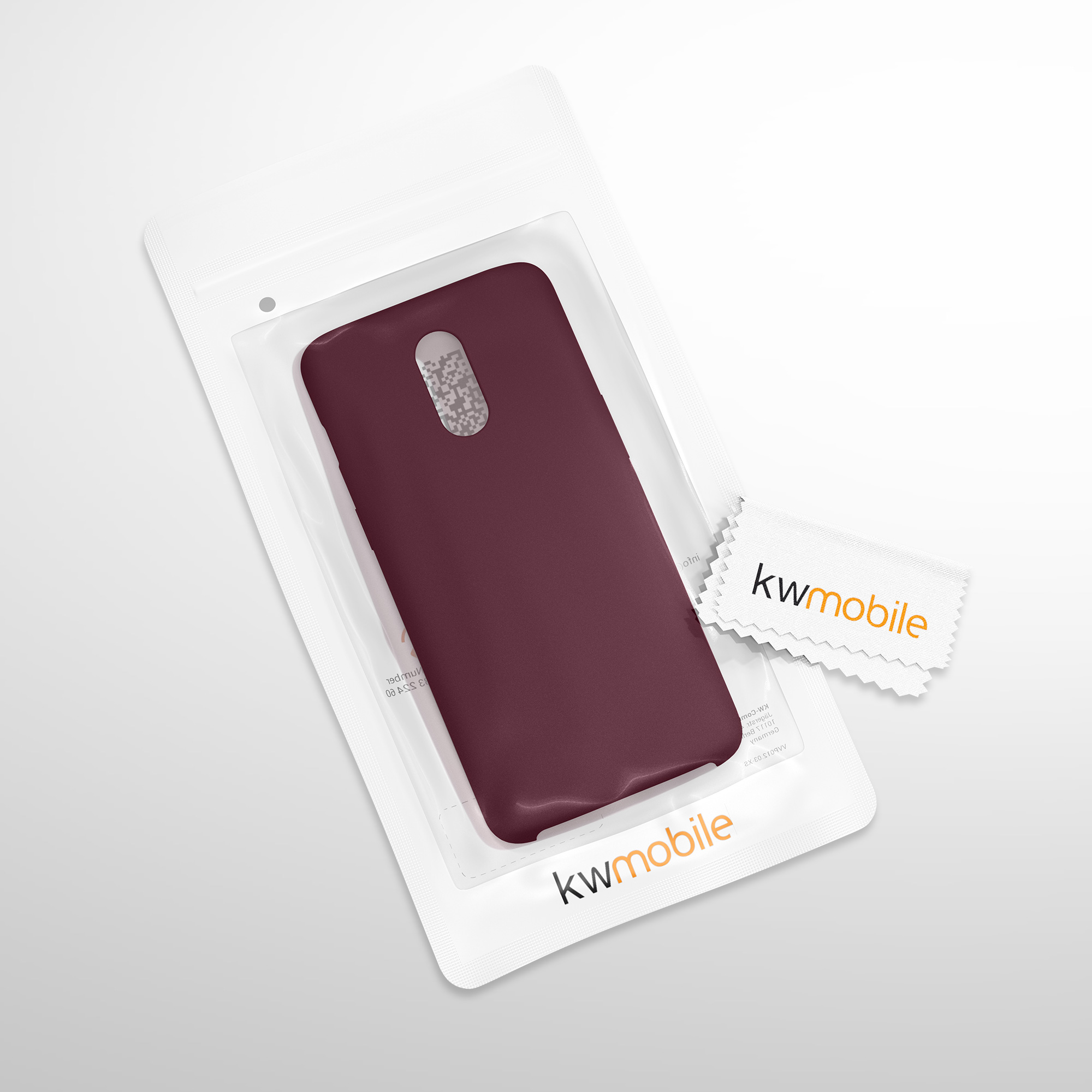 Kryt na mobil OnePlus 6T kwmobile TPU tawny červená