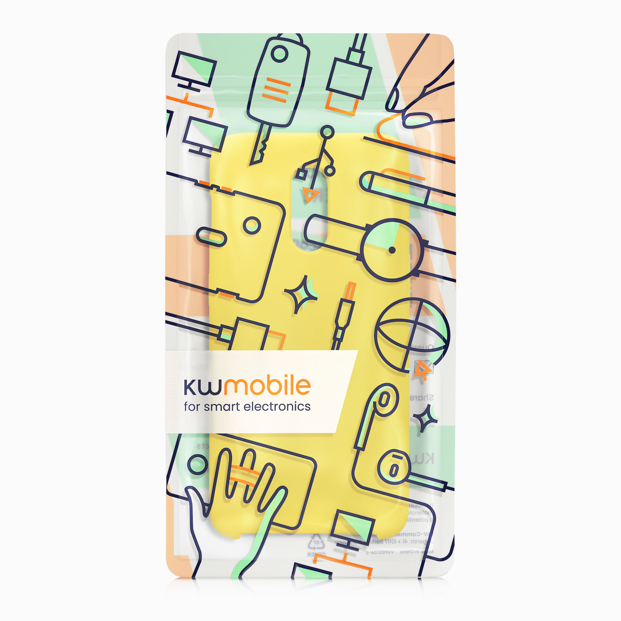 Kryt na mobil OnePlus 6T kwmobile TPU zářivá žlutá