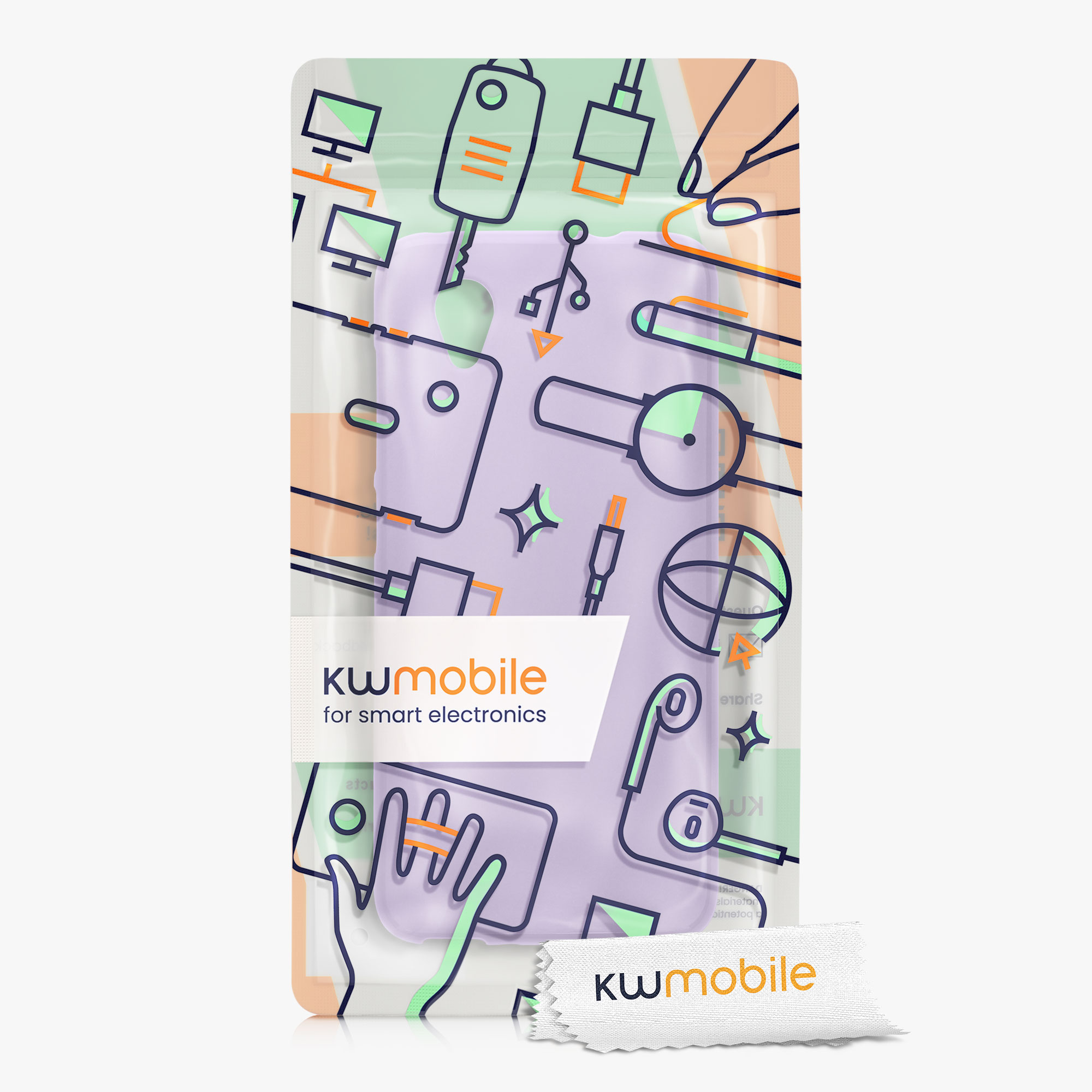 Kryt na mobil Alcatel 1 kwmobile TPU levandulový