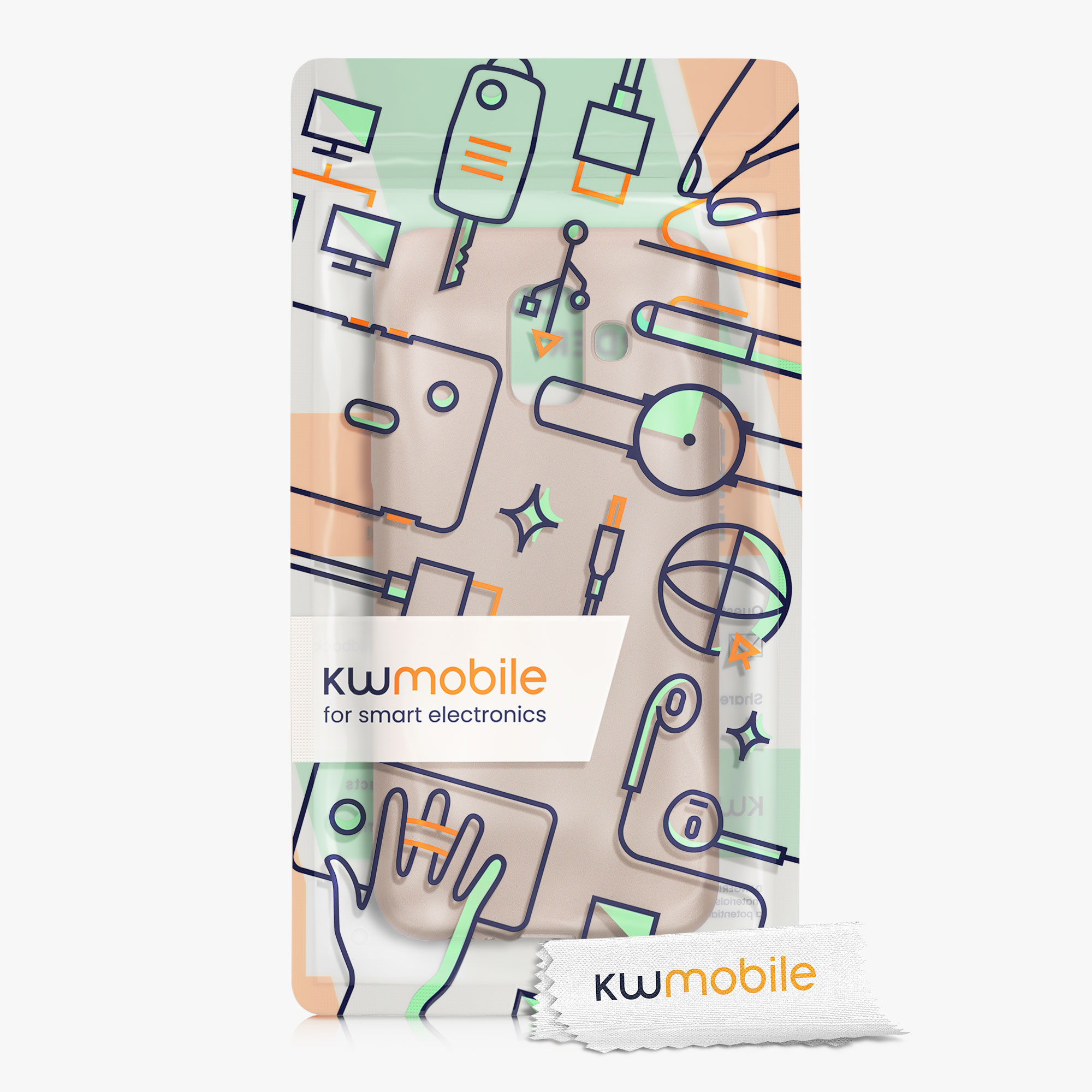 Metalický kryt na mobil Samsung Galaxy A6 (2018) kwmobile metalicky zlatý