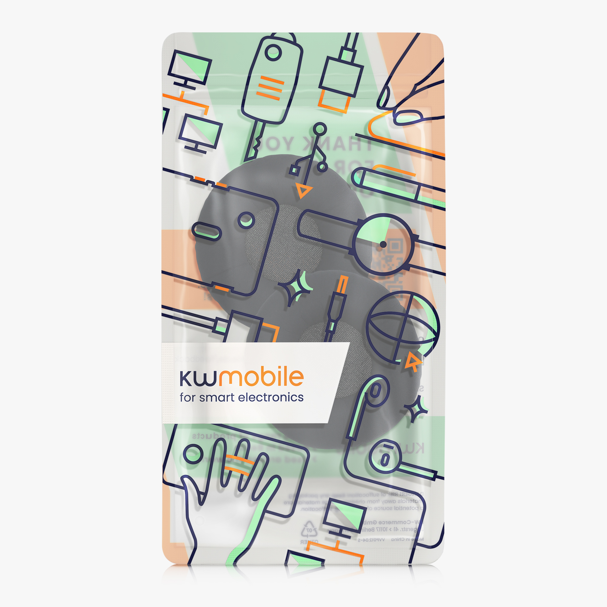 Náušníky kwmobile 2 ks pro Sennheiser Urbanite (506452) - černá