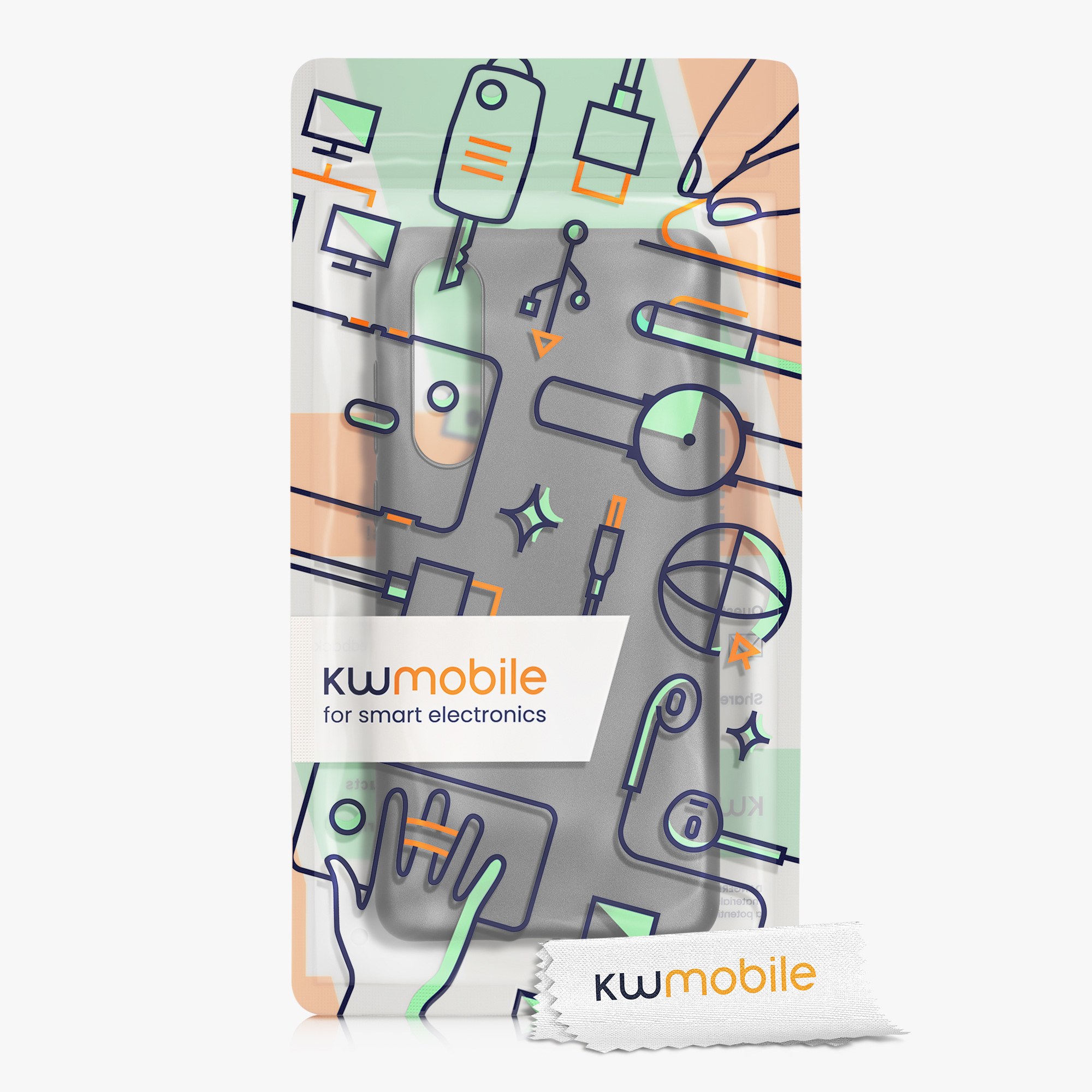 Kryt kwmobile Huawei P30, metalická šedá