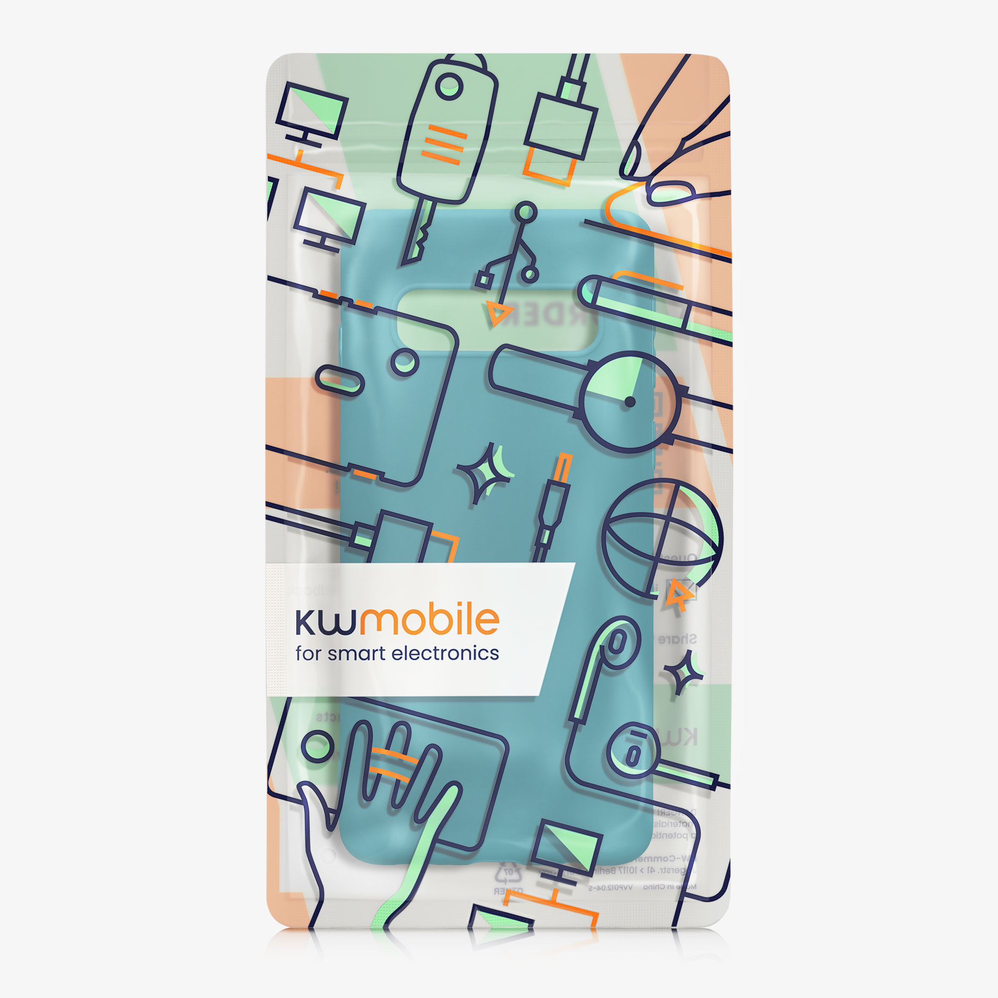 Kryt na mobil Samsung Galaxy S10 kwmobile TPU matně petrolejový