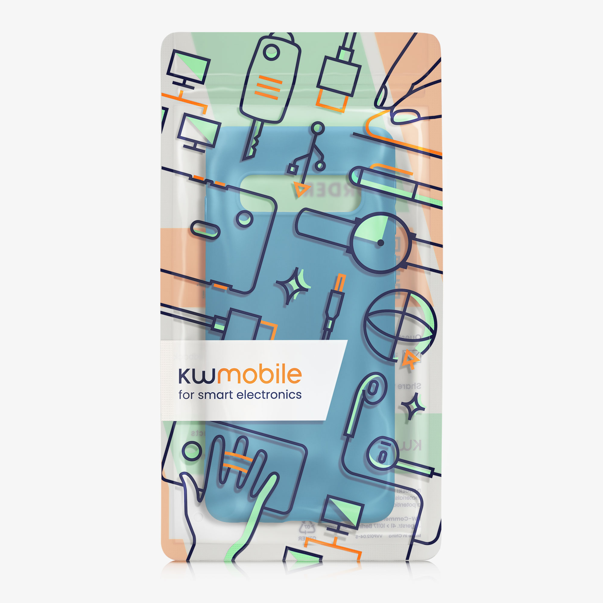 Kryt na mobil Samsung Galaxy S10 kwmobile TPU karibsky modrý