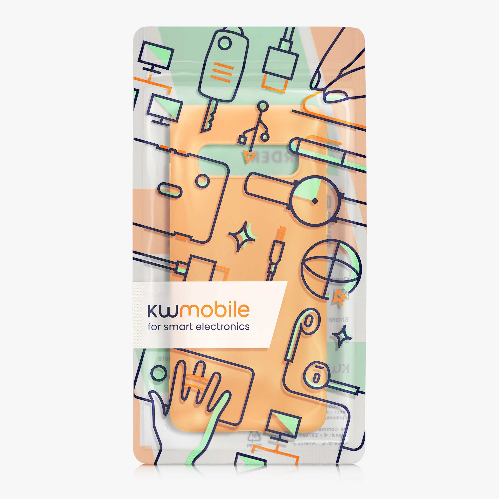 Kryt na mobil Samsung Galaxy S10 kwmobile TPU ovocně oranžový