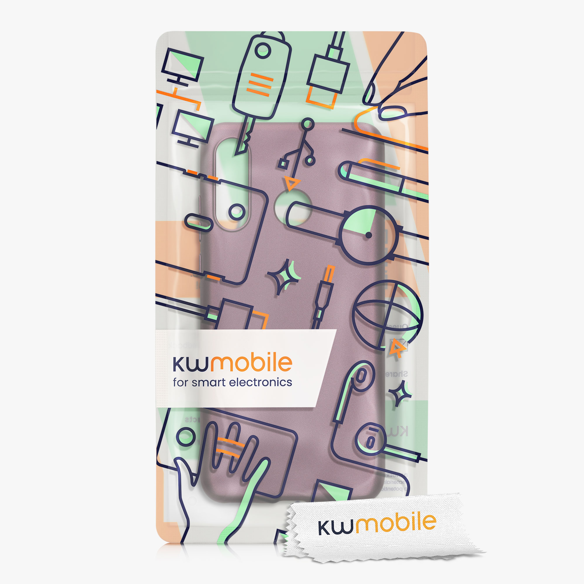 Kryt kwmobile Huawei P30 Lite, metalická levandulová