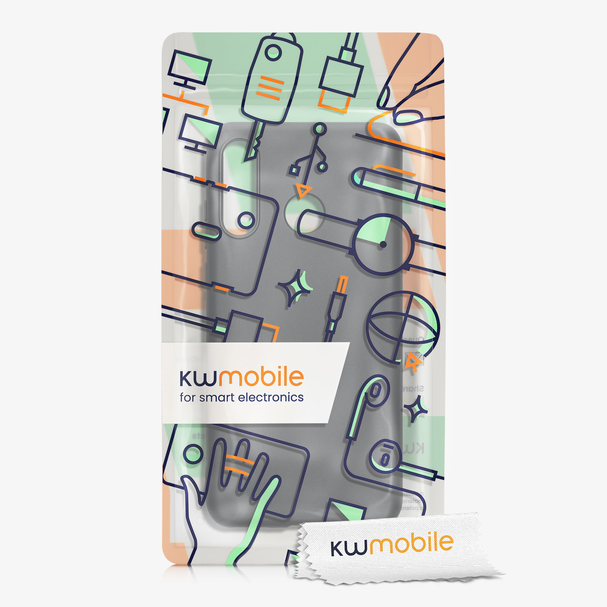 Kryt kwmobile Huawei P30 Lite, metalická šedá
