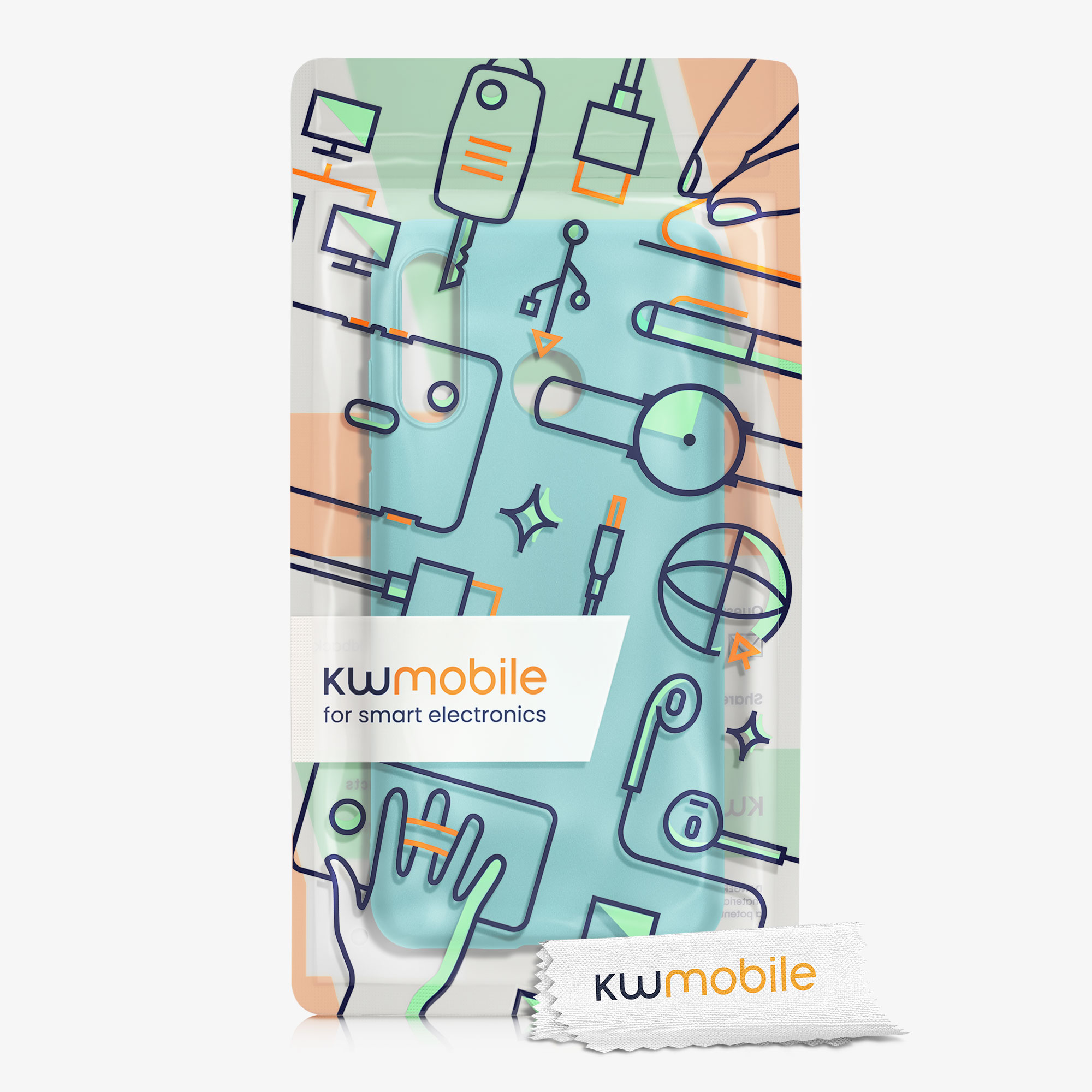 Kryt kwmobile Huawei P30 Lite, metalická mátově zelená