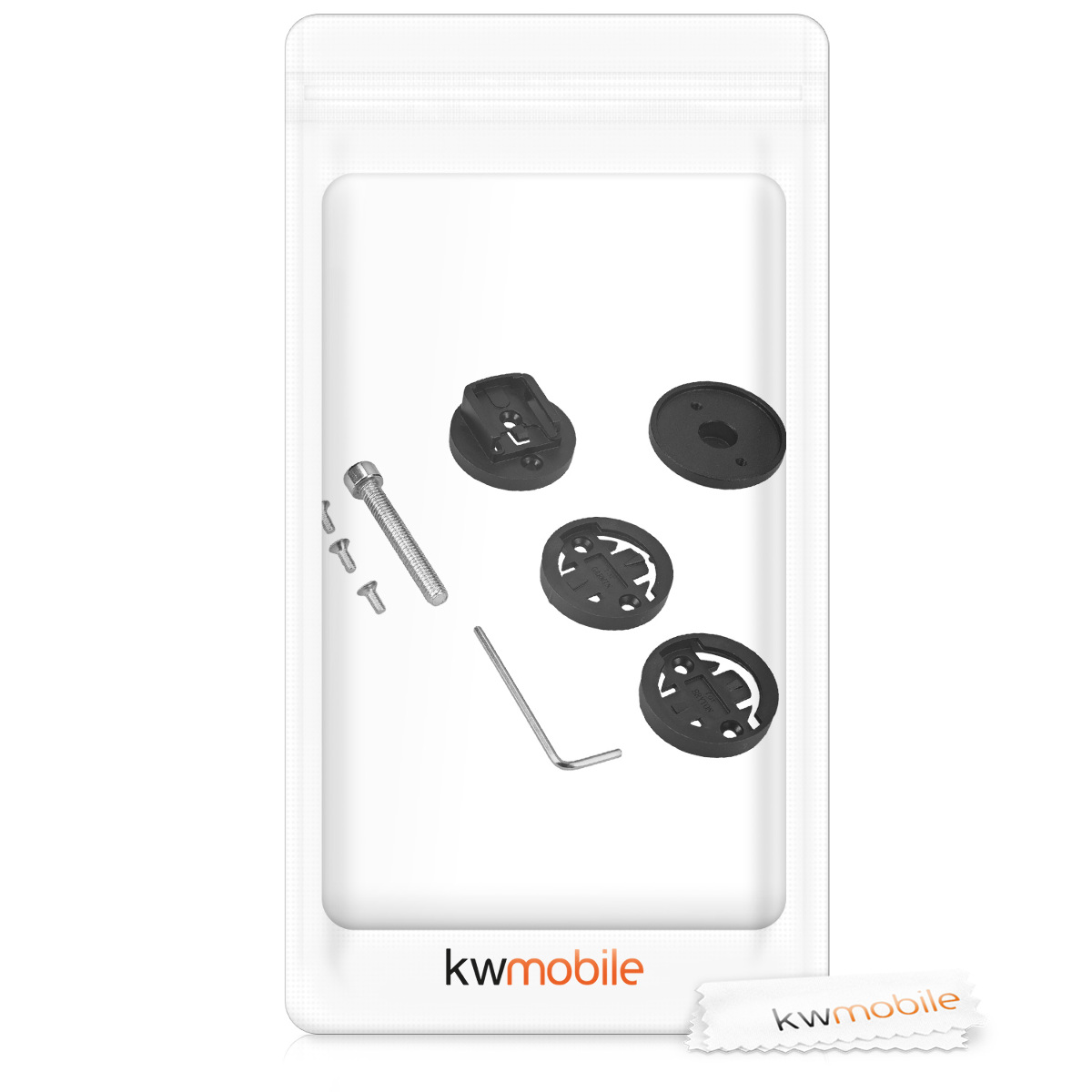 1x Držák na kolo kwmobile pro Garmin Edge / Bryton Rider / CatEye - Set of 1 Top Cap Mounts for Bike GPS Navigation