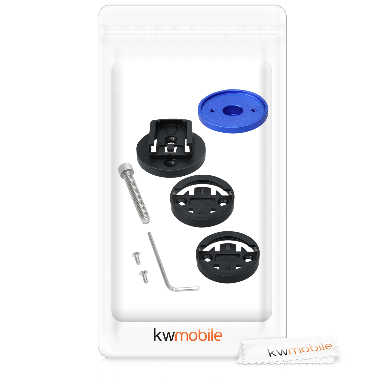 1x Držák na kolo kwmobile pro Garmin Edge / Bryton Rider / CatEye - Set of 1 Top Cap Mounts for Bike GPS Navigation