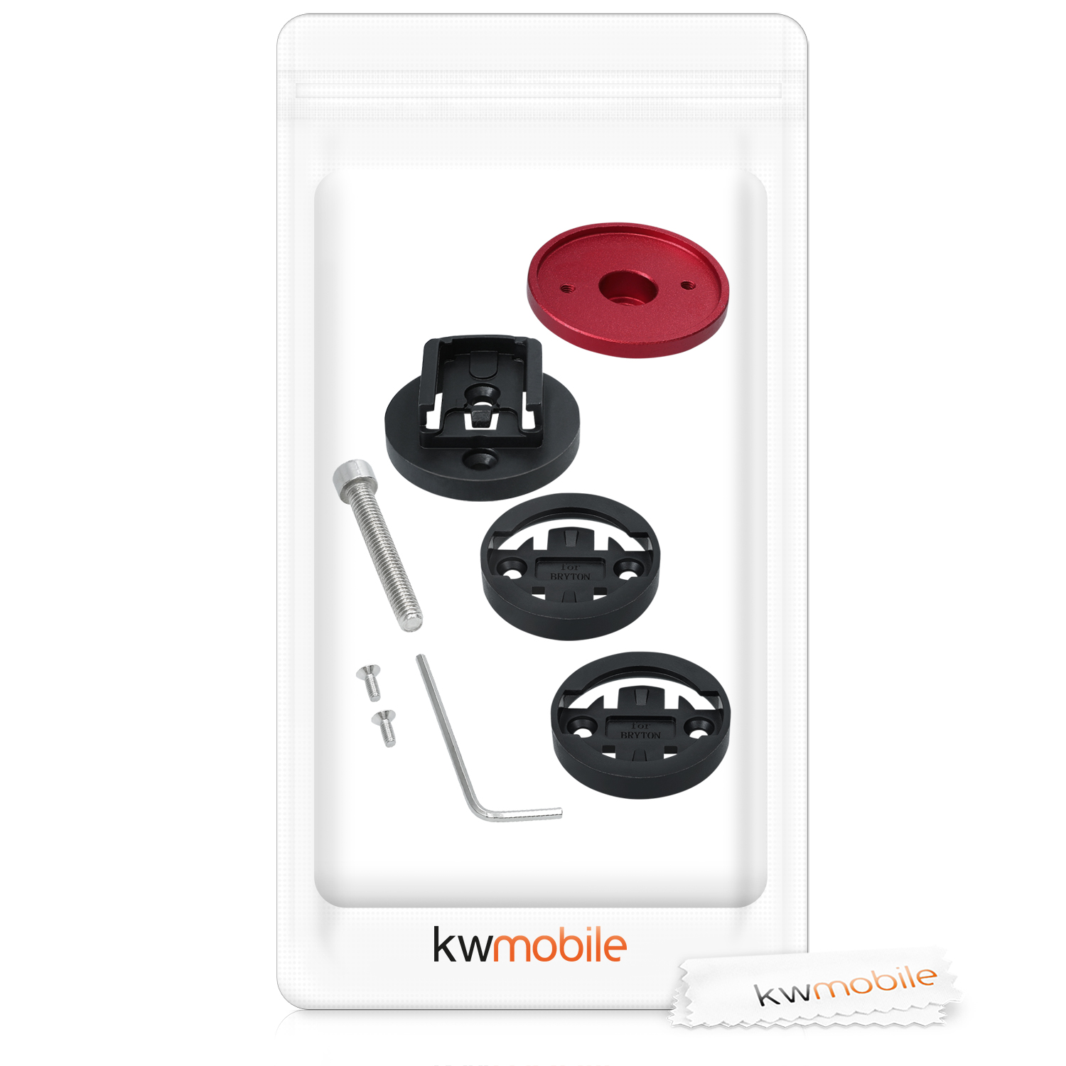 1x Držák na kolo kwmobile pro Garmin Edge / Bryton Rider / CatEye - Set of 1 Top Cap Mounts for Bike GPS Navigation