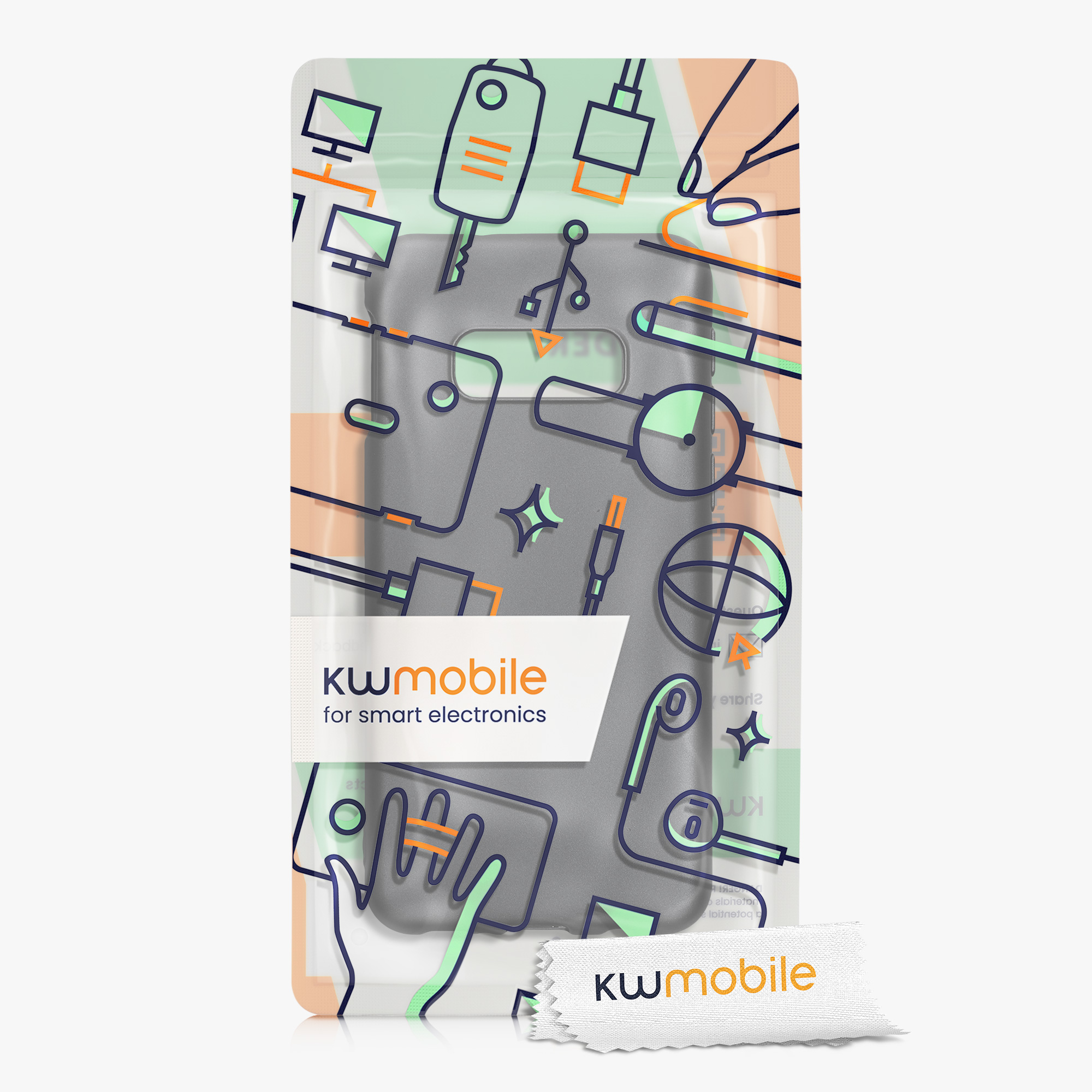 Metalický kryt na mobil Samsung Galaxy S10e kwmobile metalicky šedý
