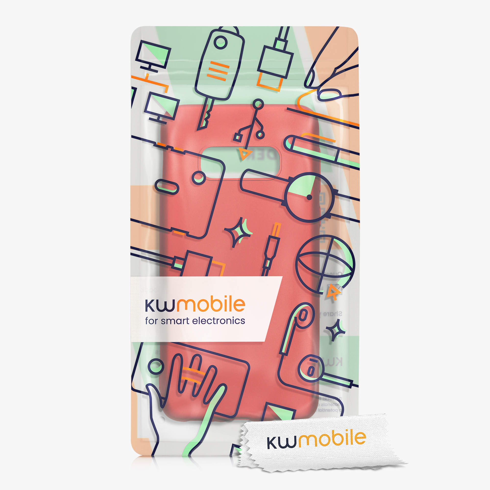 Metalický kryt na mobil Samsung Galaxy S10e kwmobile metalicky tmavě červený