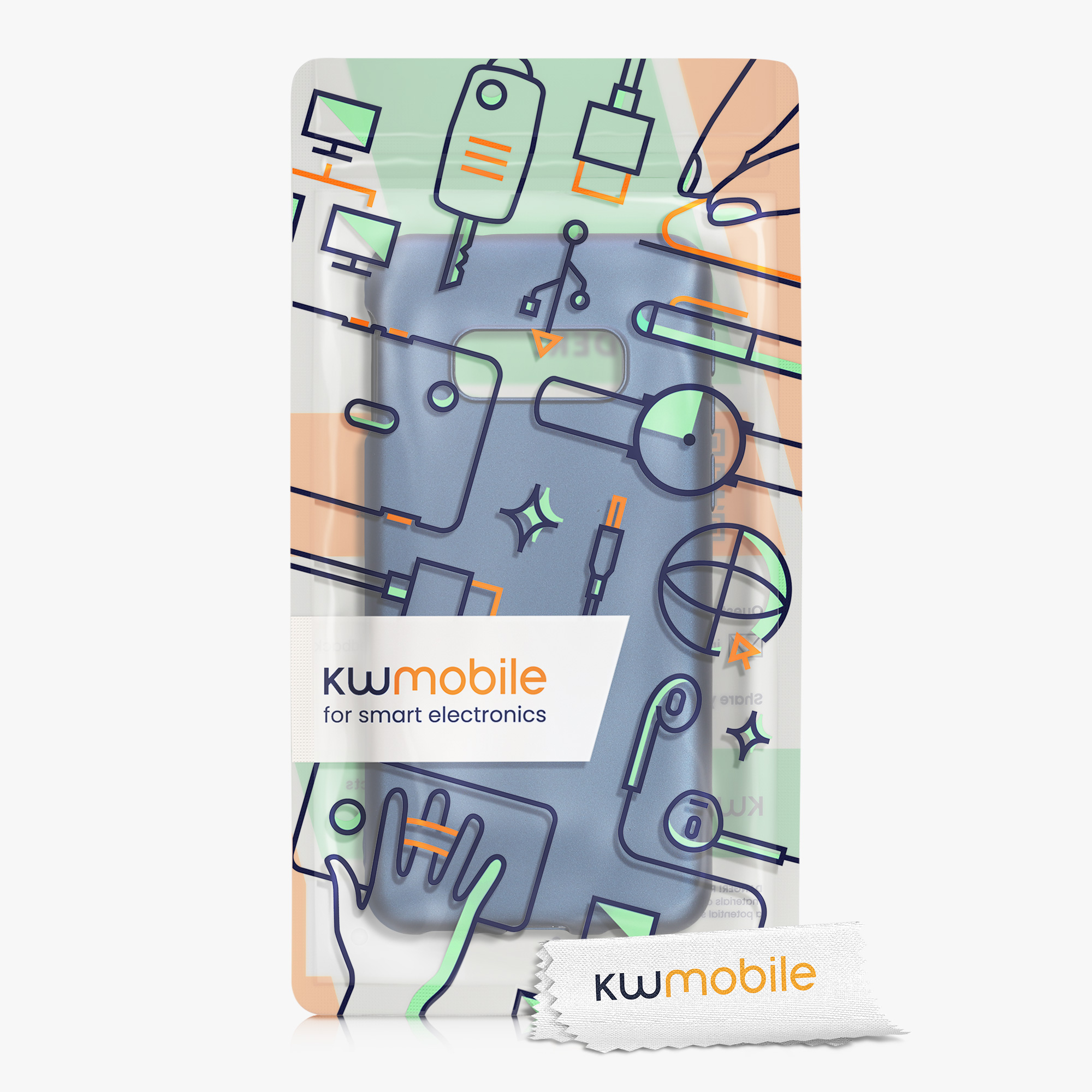 Metalický kryt na mobil Samsung Galaxy S10e kwmobile metalicky modrý