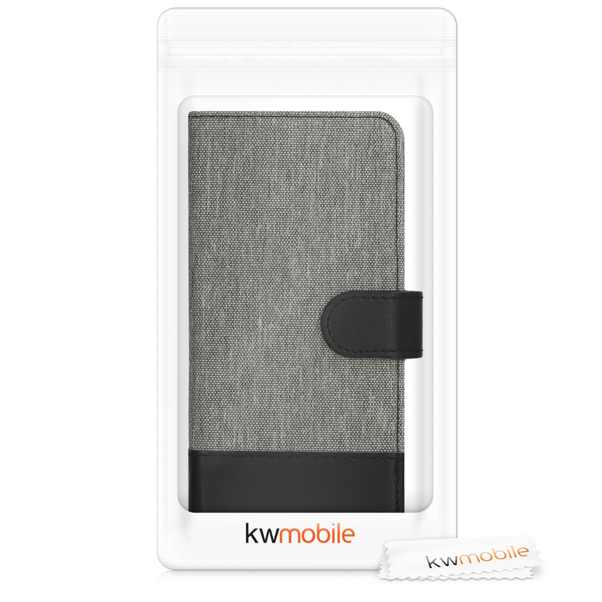Flipové pouzdro kwmobile pro Google Pixel 3a - šedá / černá