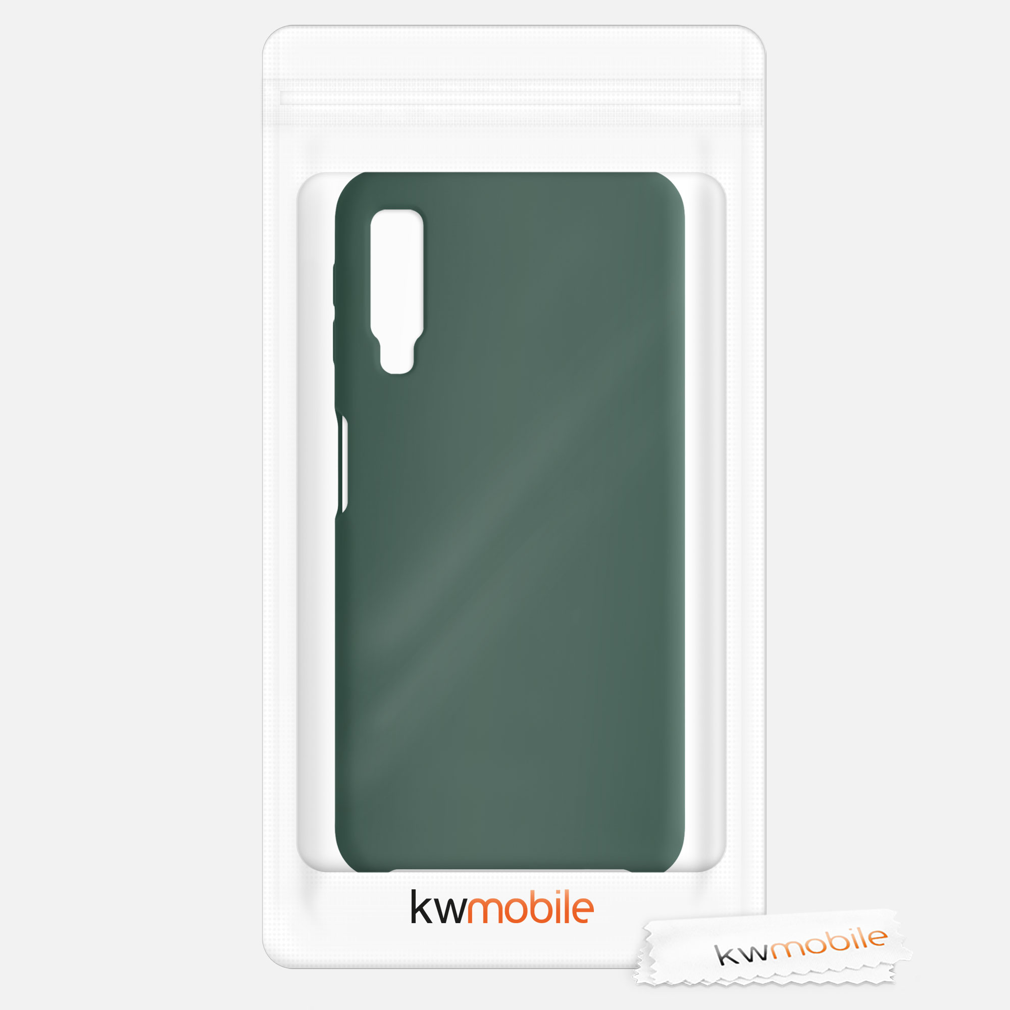 Kryt na mobil Samsung Galaxy A7 (2018) kwmobile TPU mechově zelený