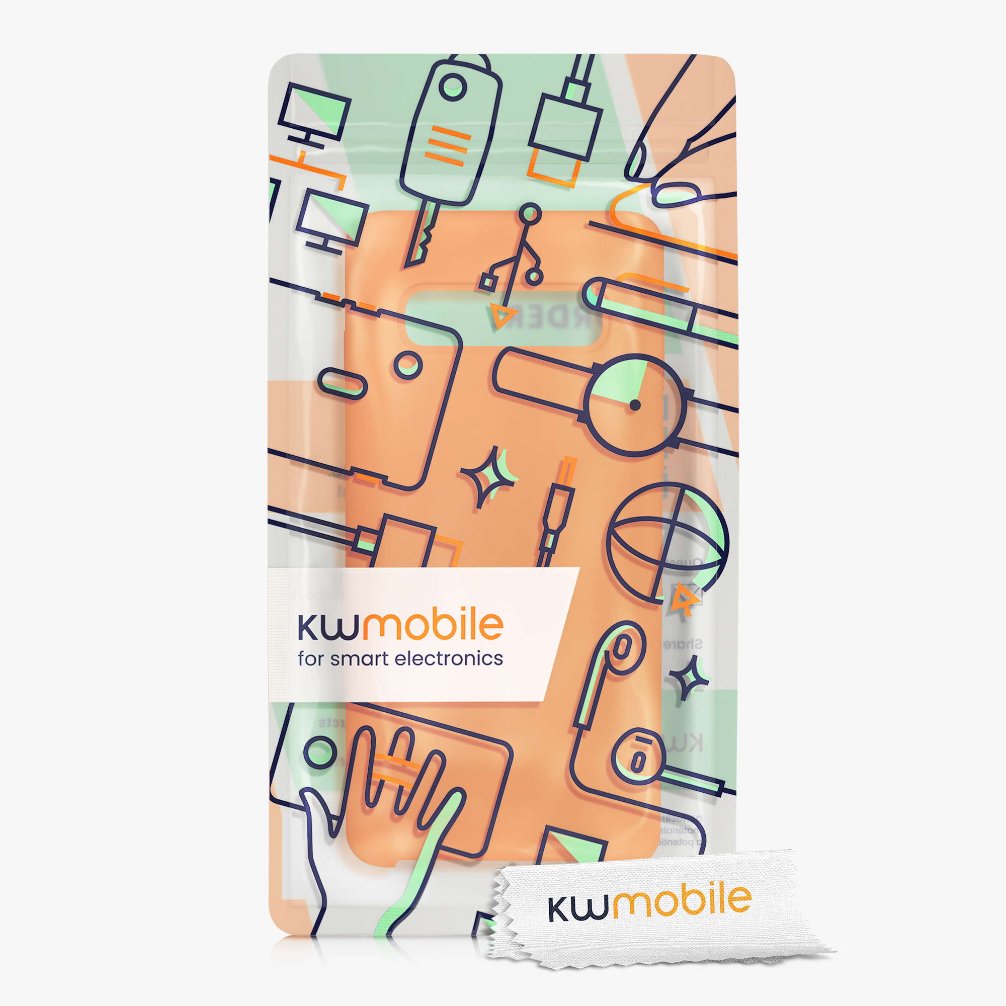 Kryt na mobil Samsung Galaxy S10 kwmobile TPU ovocně oranžový