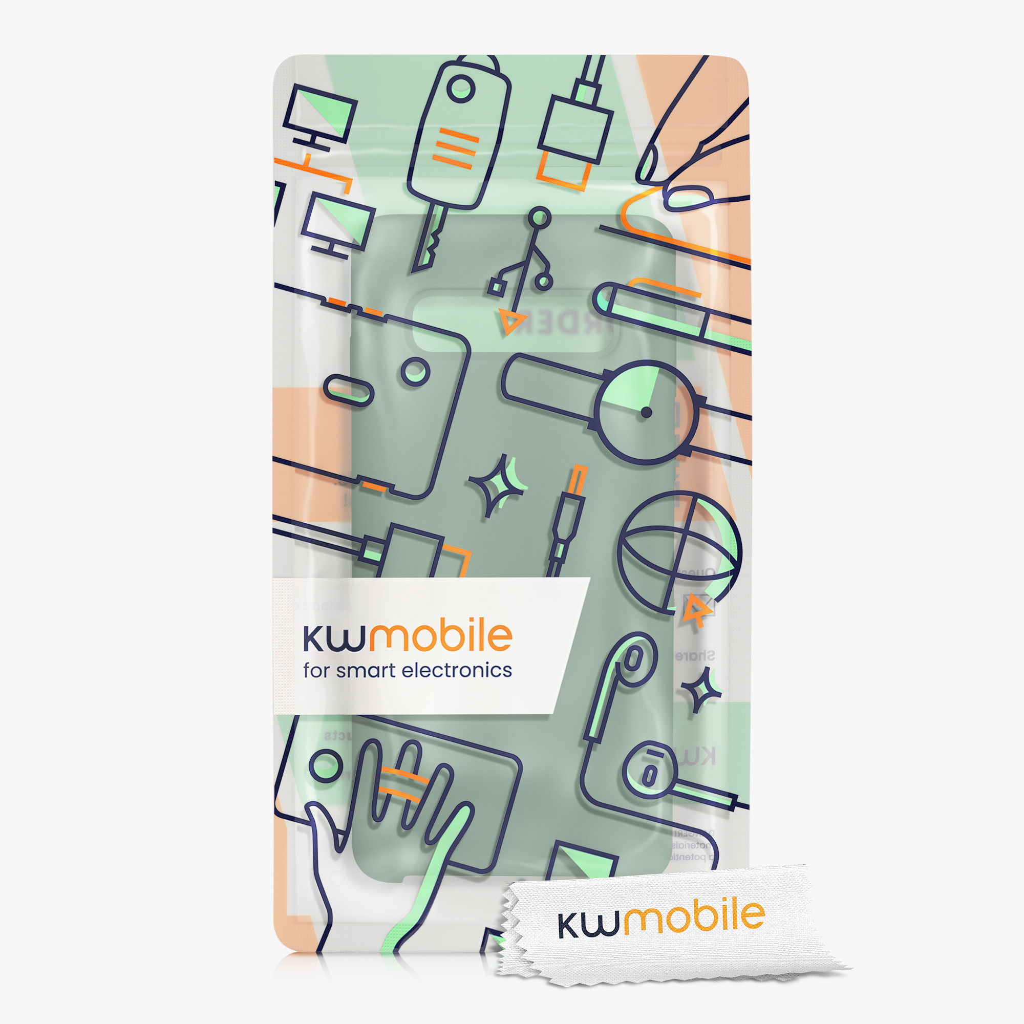 Kryt na mobil Samsung Galaxy S10 kwmobile TPU lesně zelený