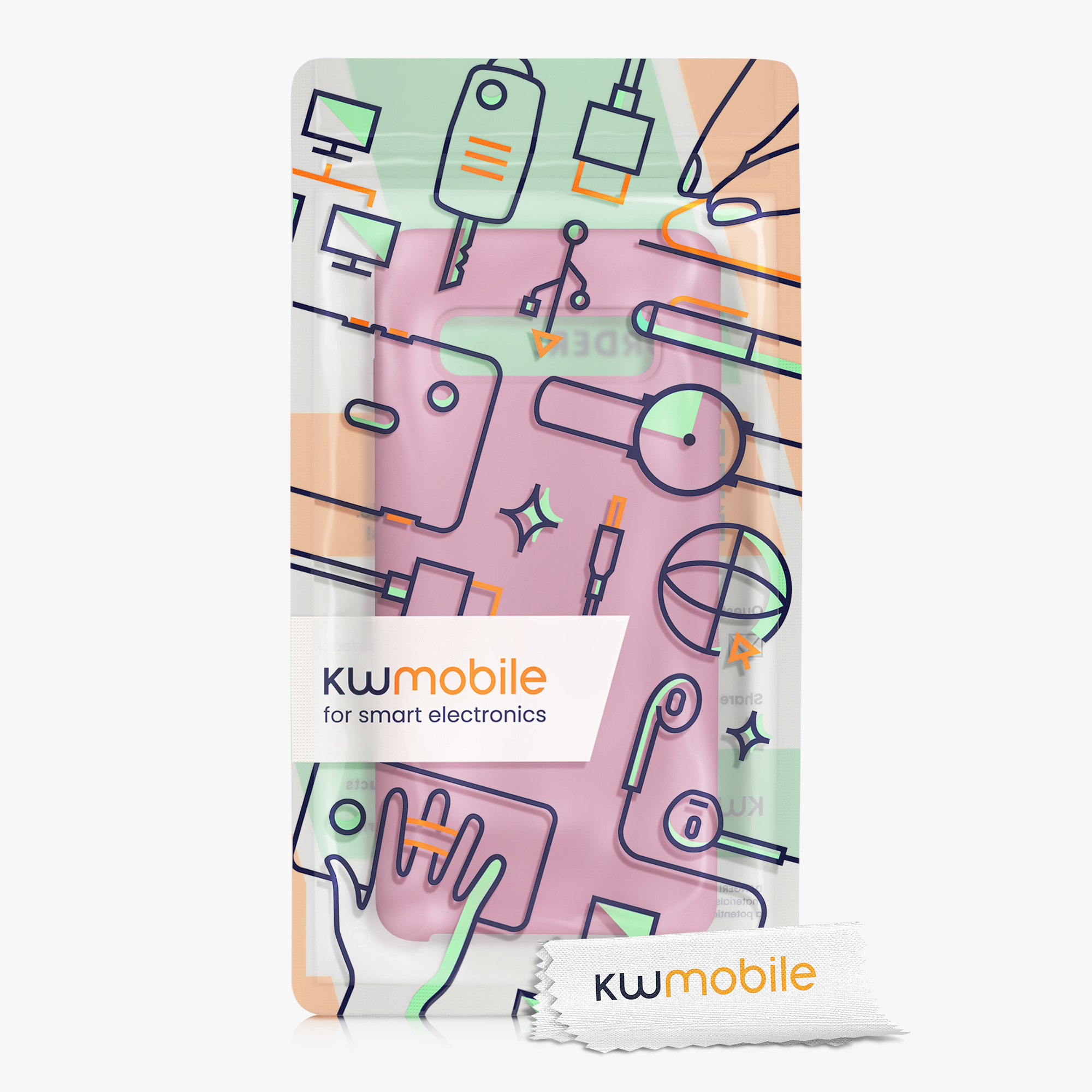 Kryt na mobil Samsung Galaxy S10 kwmobile TPU tmavě růžový