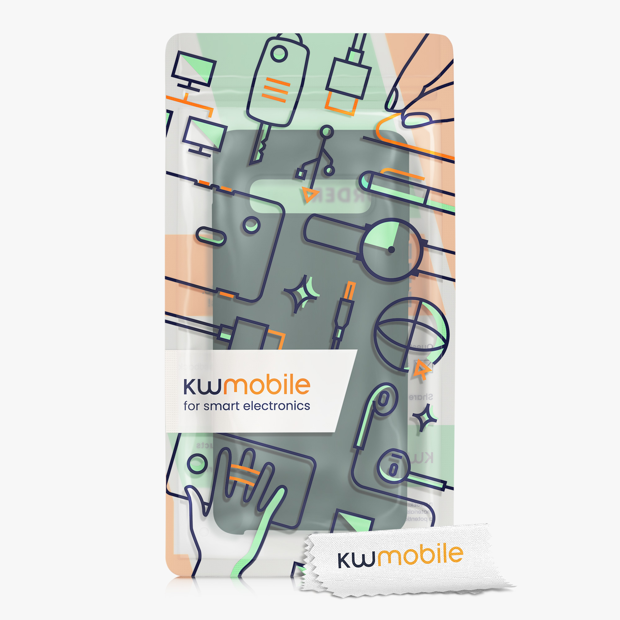 Kryt na mobil Samsung Galaxy S10 kwmobile TPU mechově zelený