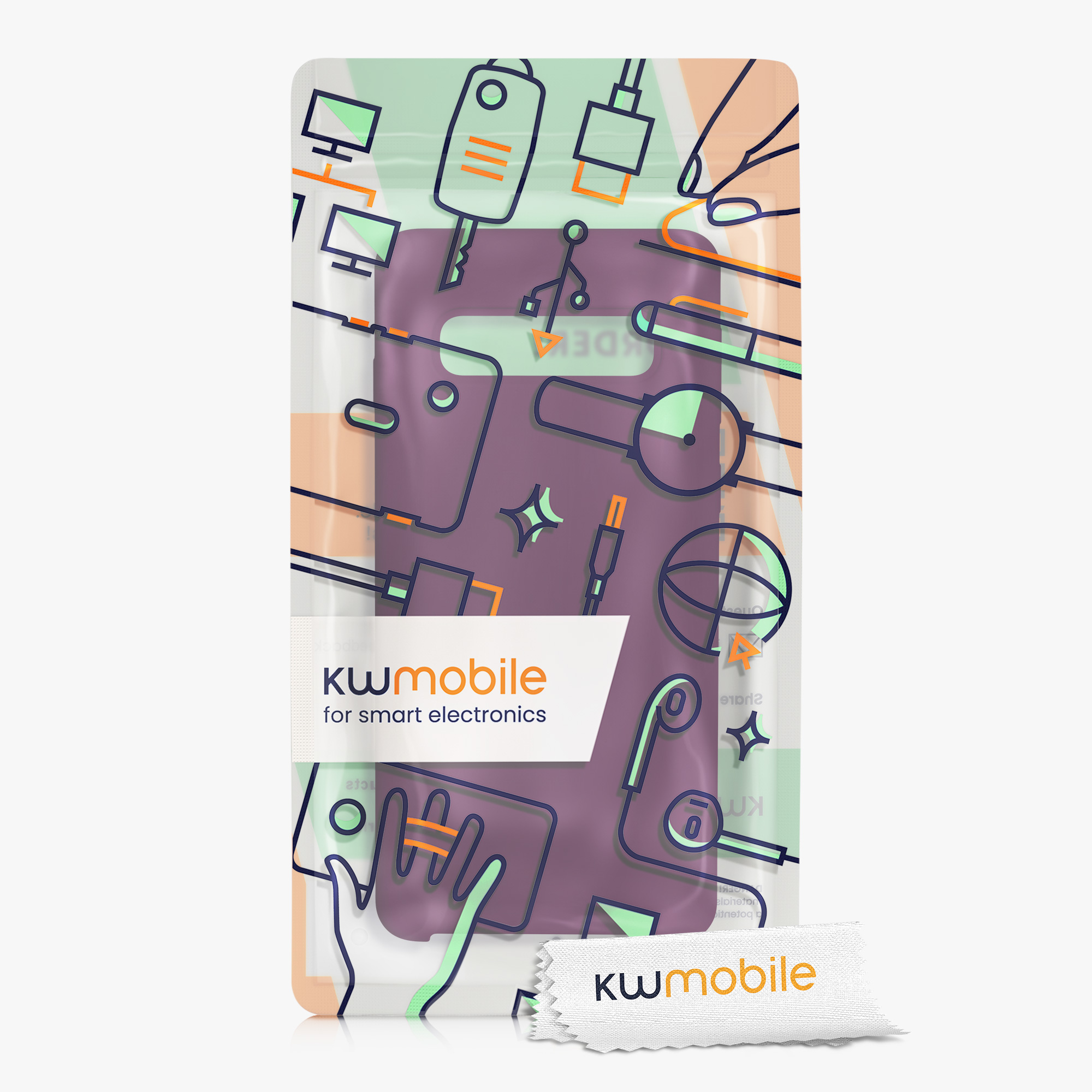 Kryt na mobil Samsung Galaxy S10 kwmobile TPU vínově fialový
