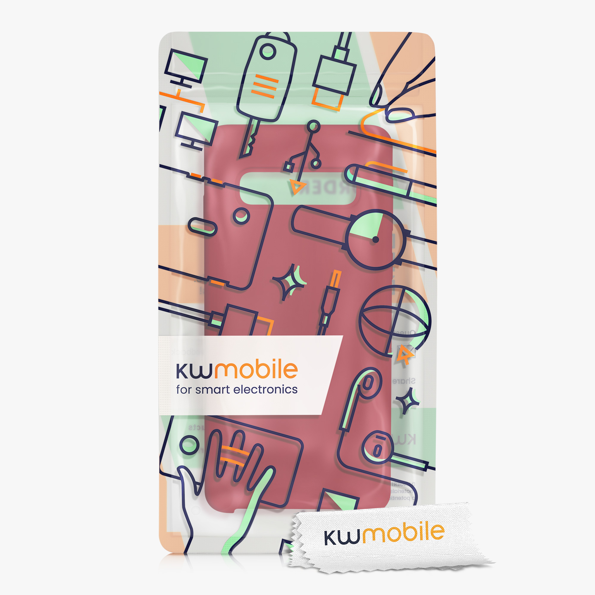 Kryt na mobil Samsung Galaxy S10 kwmobile TPU červený