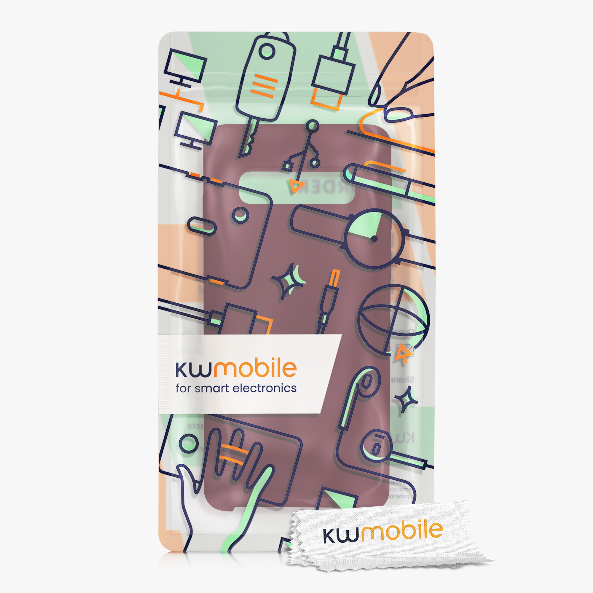 Kryt na mobil Samsung Galaxy S10 kwmobile TPU rebarborově červený