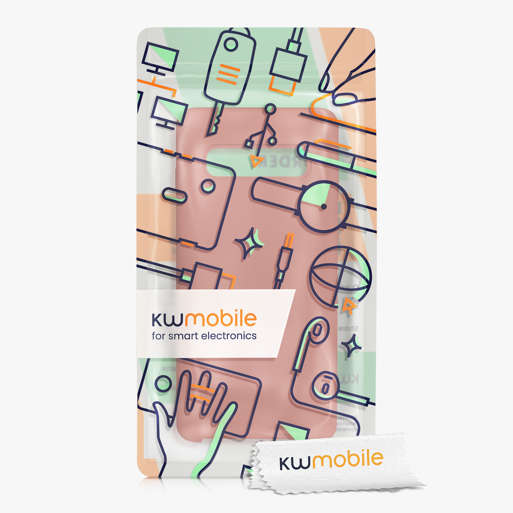 Kryt na mobil Samsung Galaxy S10 kwmobile TPU matně korálový