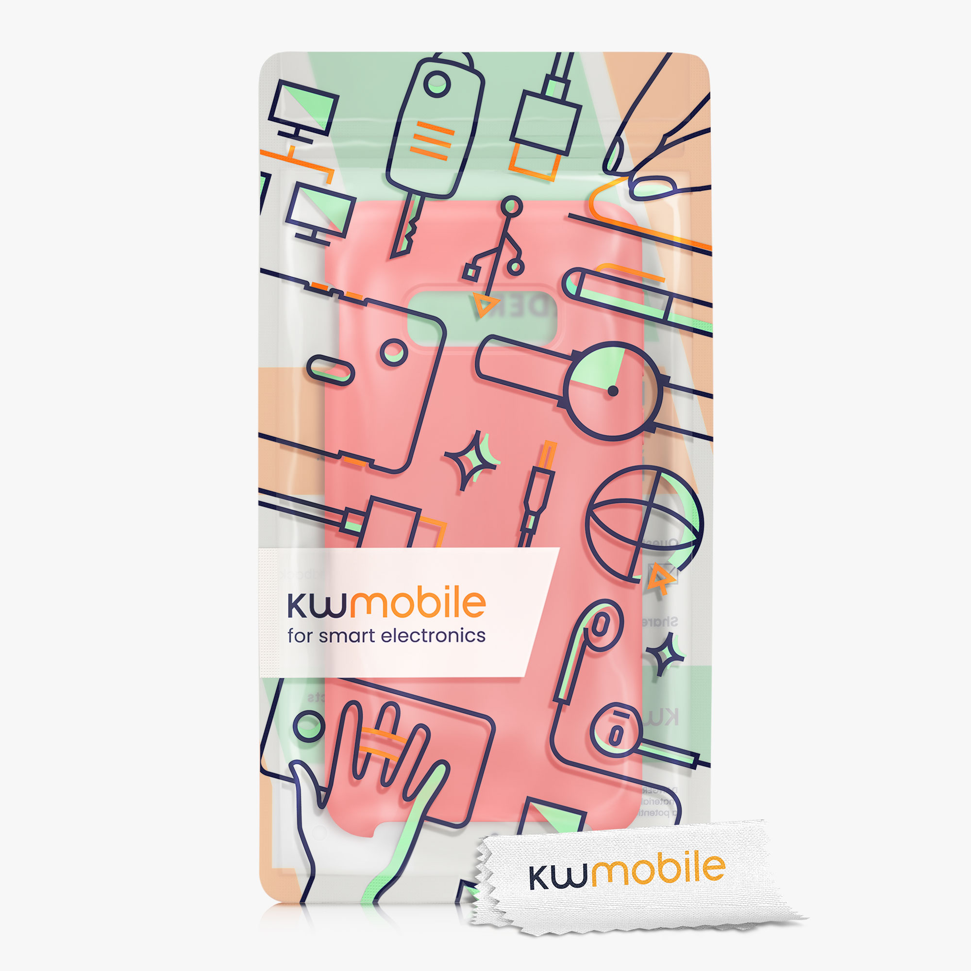 Kryt na mobil Samsung Galaxy S10e kwmobile TPU neonově korálový