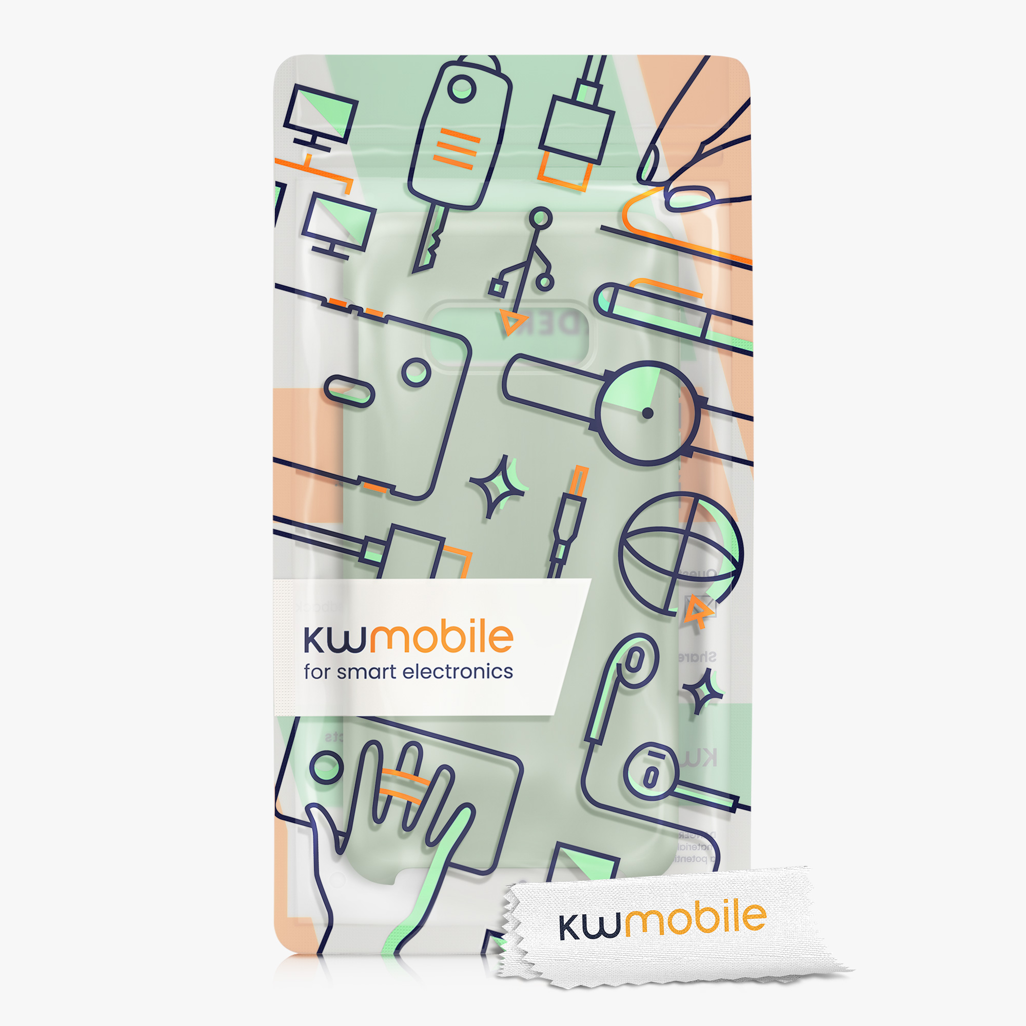 Kryt na mobil Samsung Galaxy S10e kwmobile TPU šedozelený