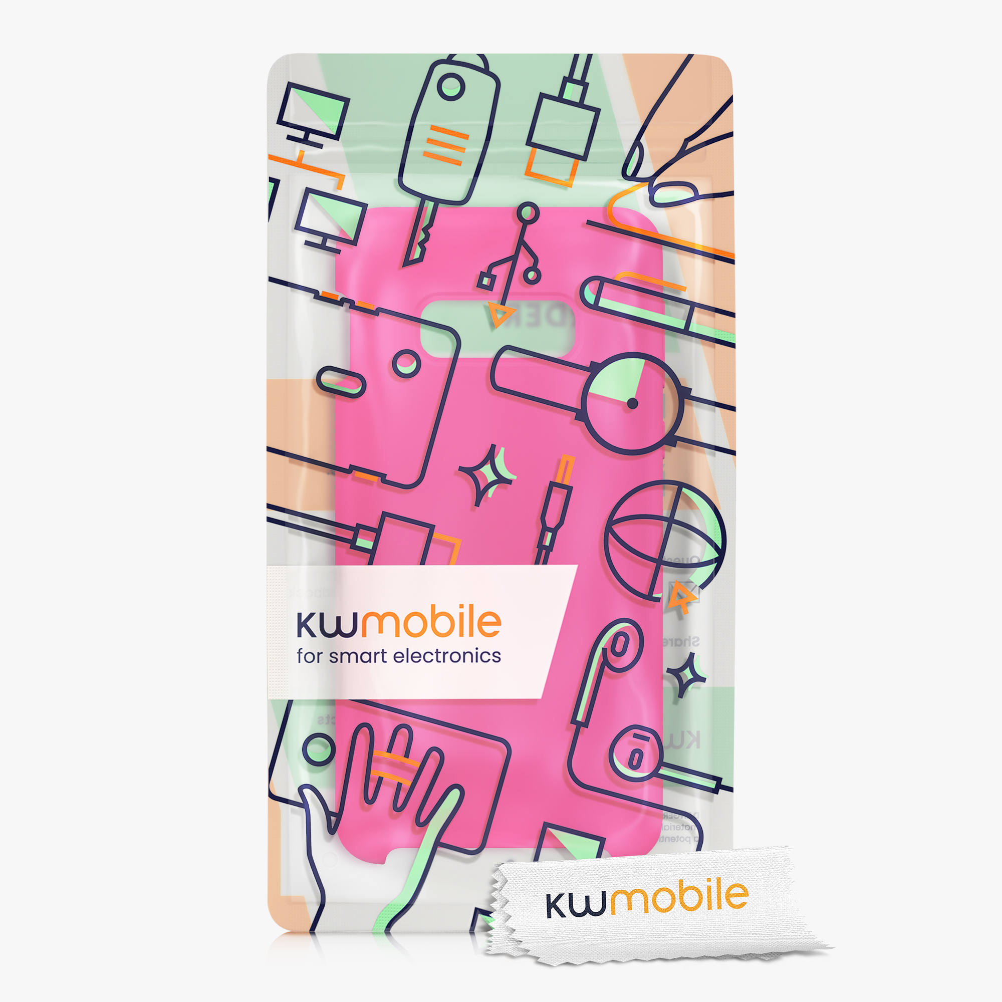 Kryt na mobil Samsung Galaxy S10e kwmobile TPU neonově růžový