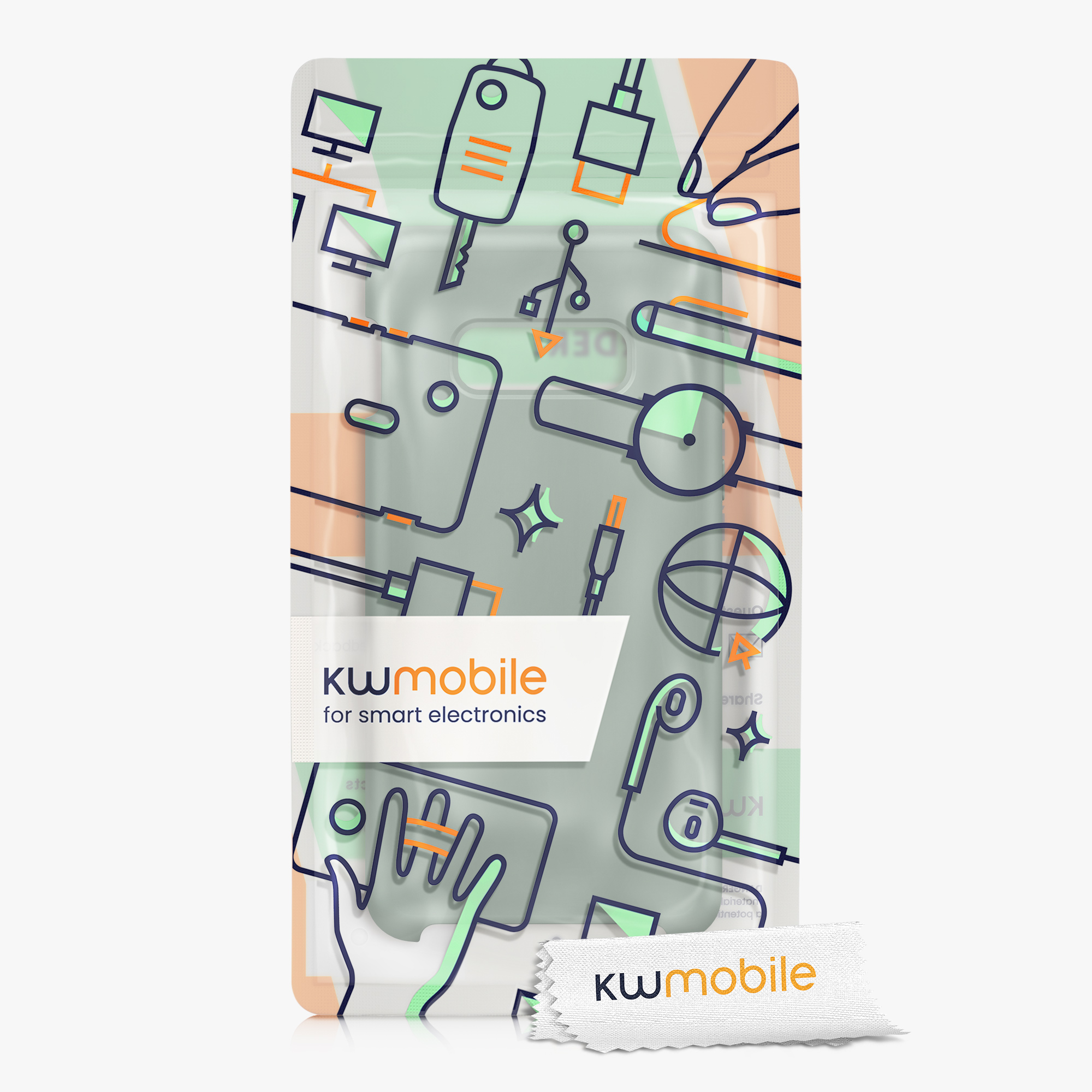 Kryt na mobil Samsung Galaxy S10e kwmobile TPU Rainwashed Green