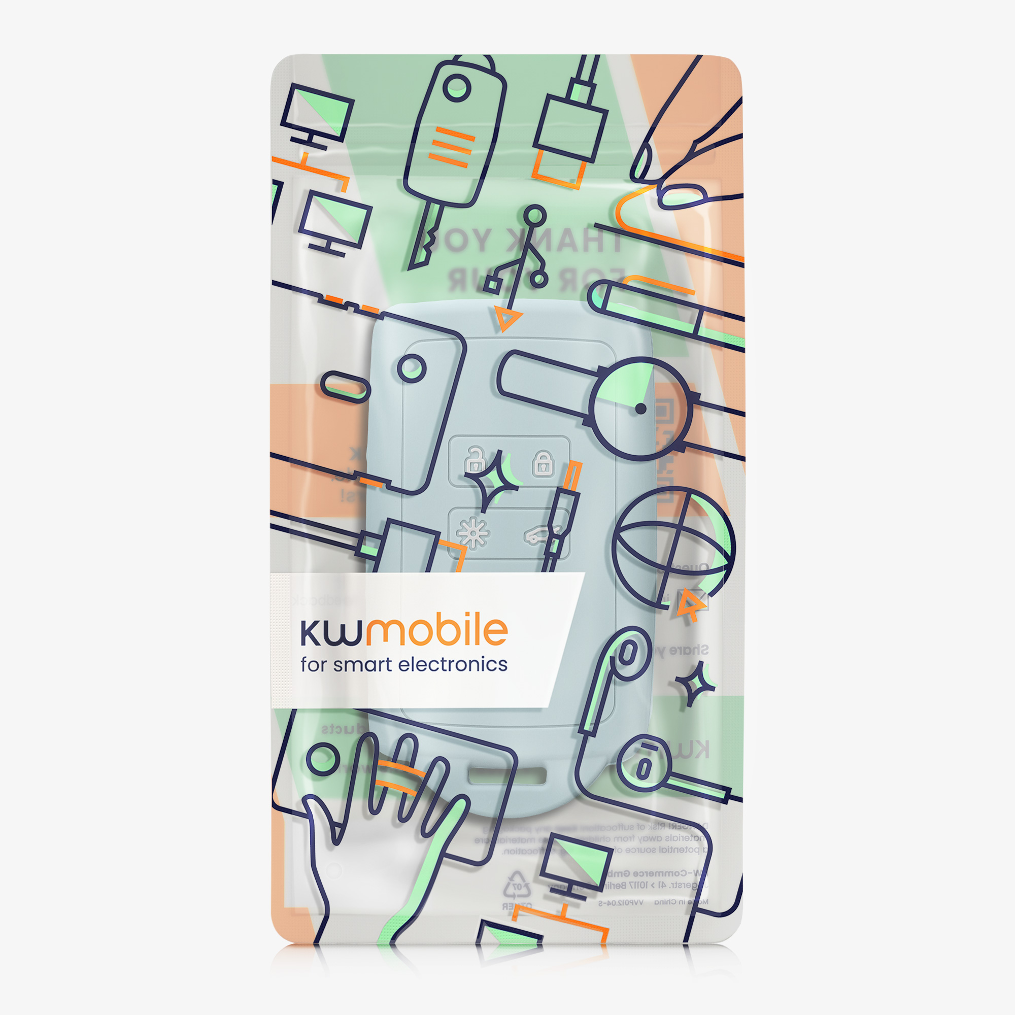 kwmobile pouzdro na klíč Renault 4 - mintová