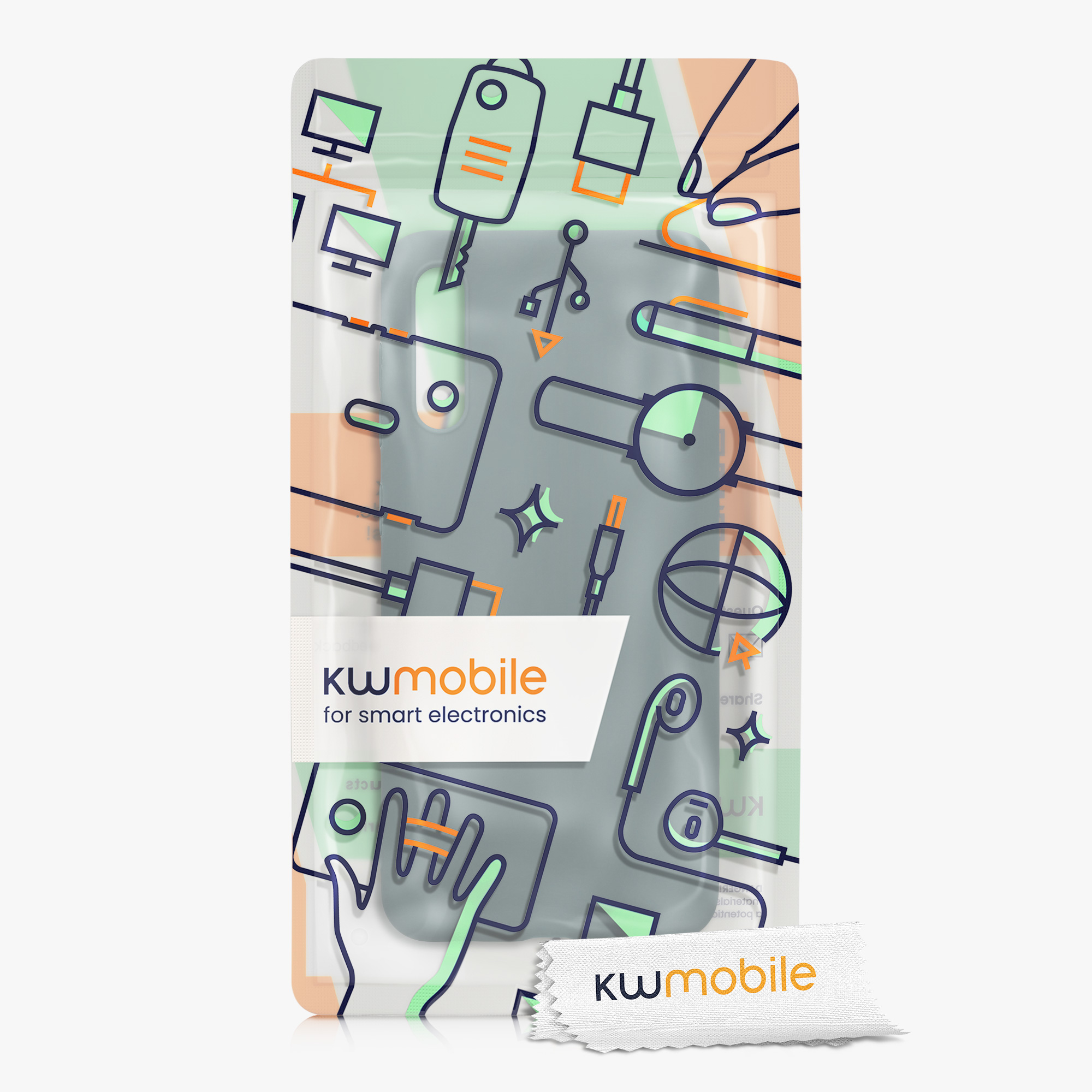 Kryt na mobil Samsung Galaxy A50 kwmobile TPU Modro-zelená