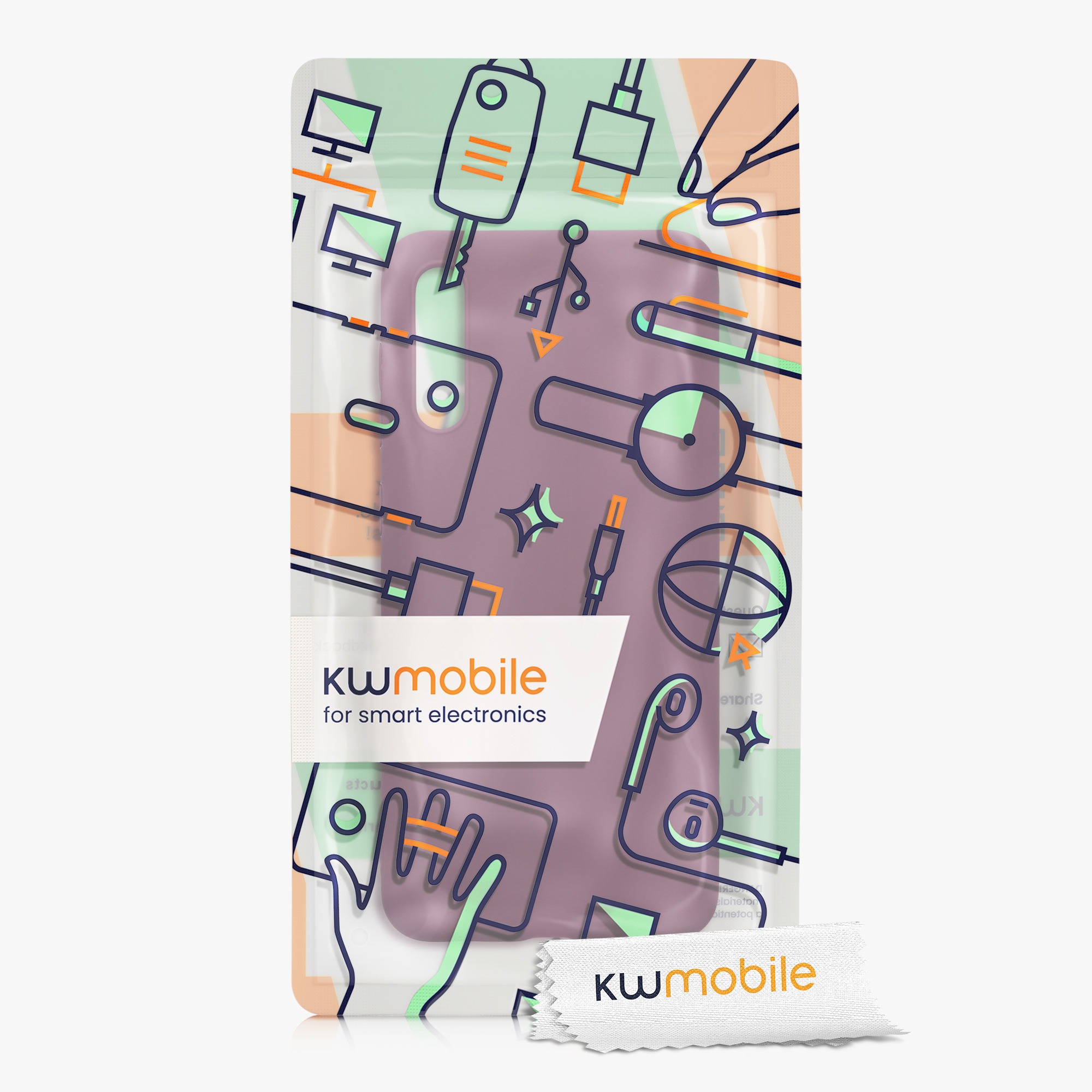 Kryt na mobil Samsung Galaxy A50 kwmobile TPU Bordeaux fialová
