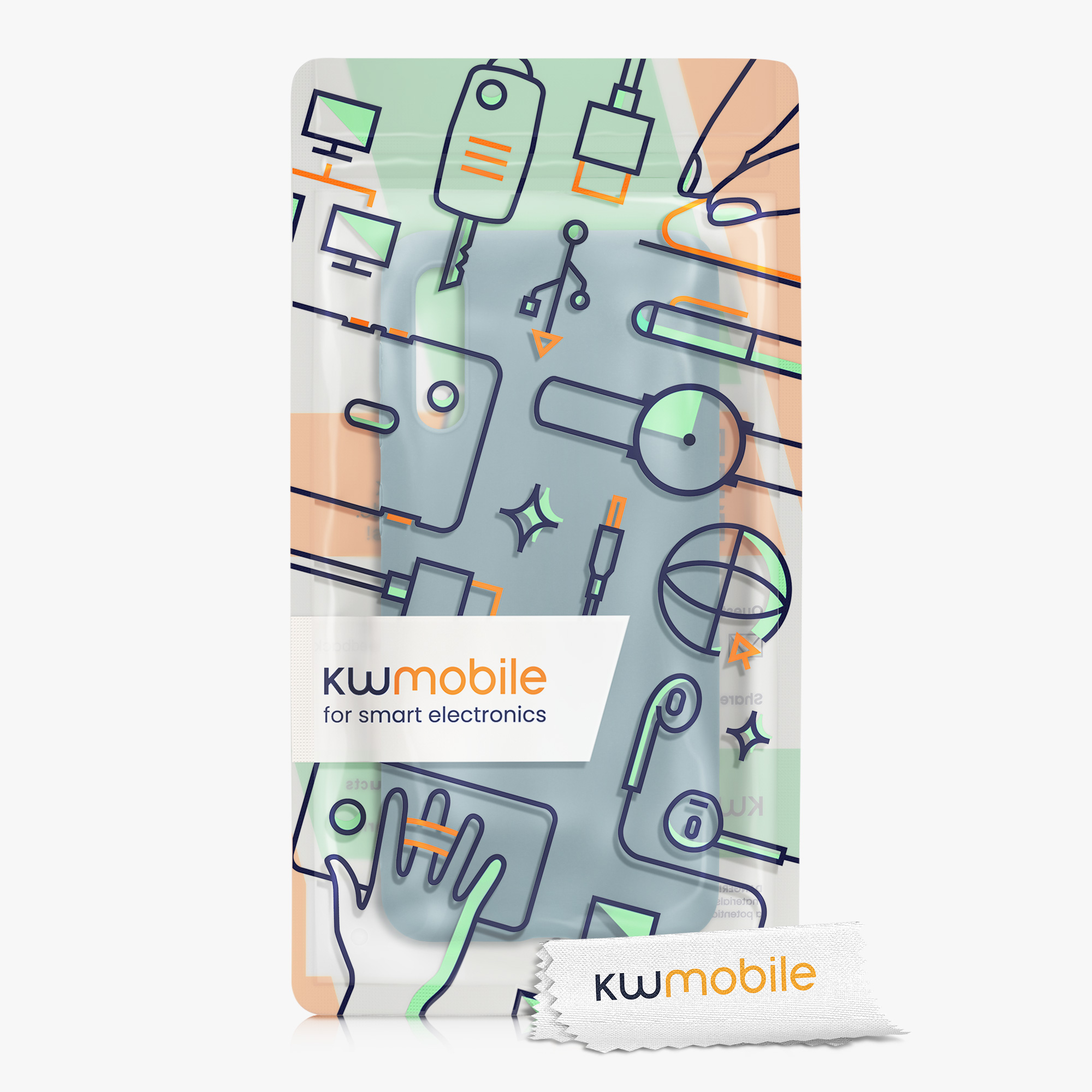 Kryt na mobil Samsung Galaxy A50 kwmobile TPU Arktická noc