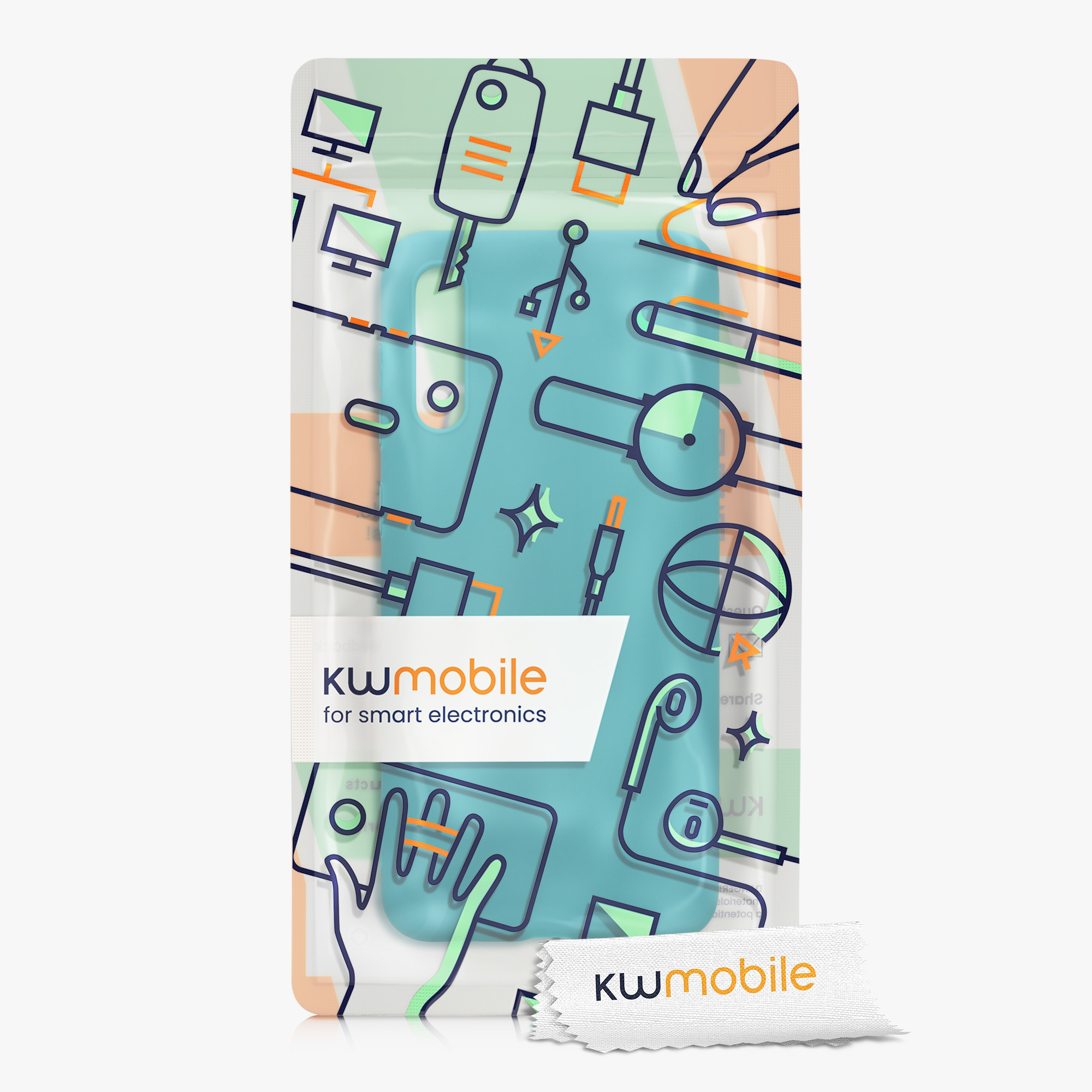 Kryt na mobil Samsung Galaxy A50 kwmobile TPU Matná petrolejová
