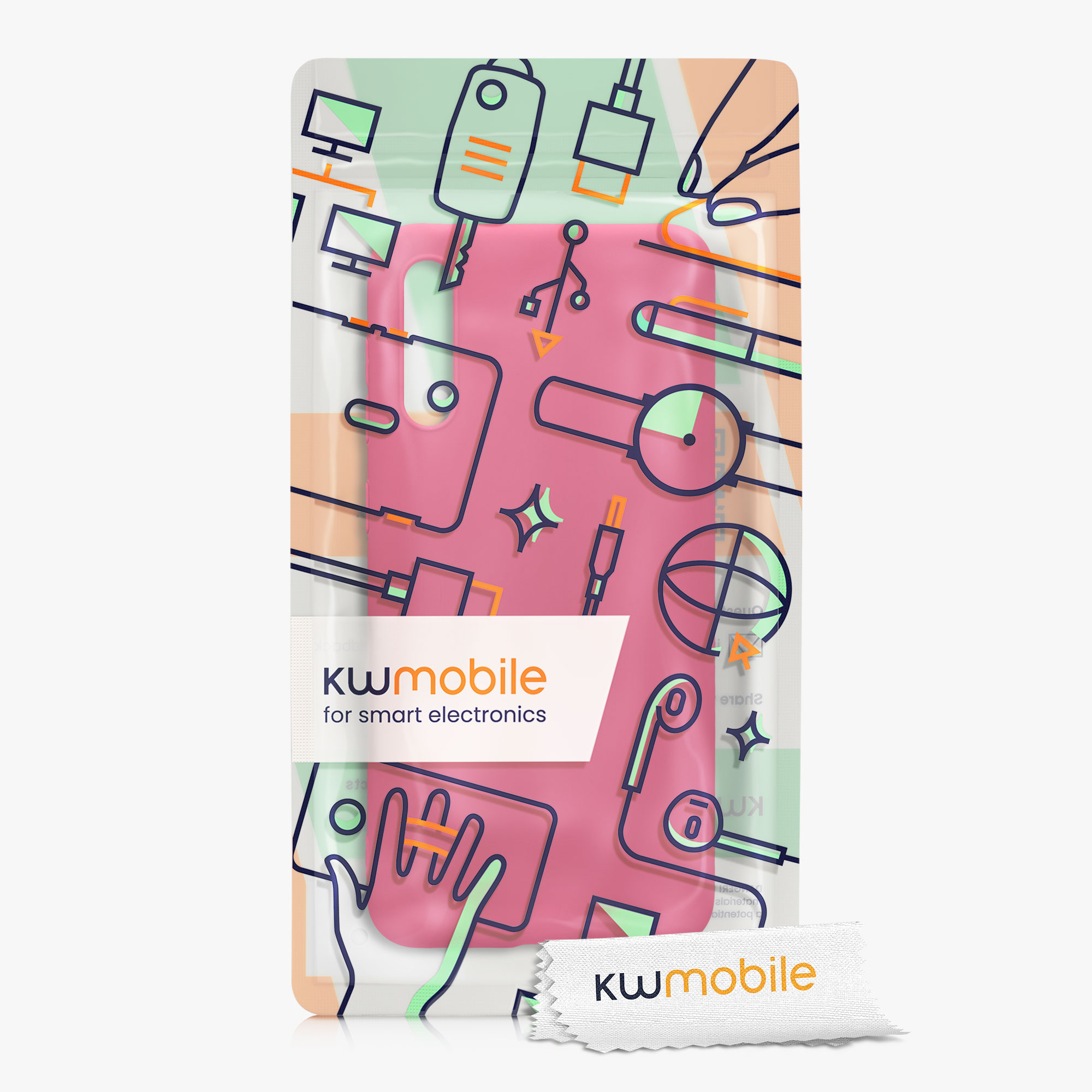 Kryt na mobil Samsung Galaxy A50 kwmobile TPU Neonová růžová