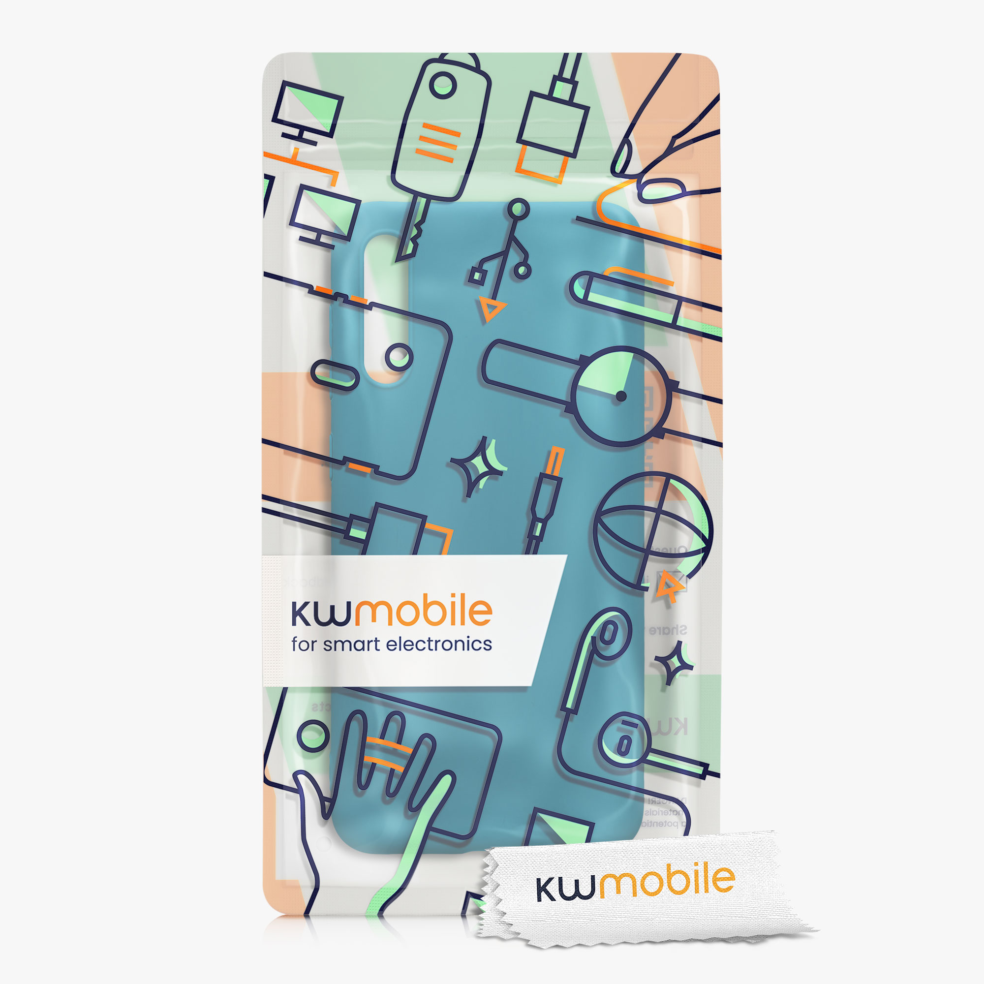 Kryt na mobil Samsung Galaxy A50 kwmobile TPU Karibská modrá