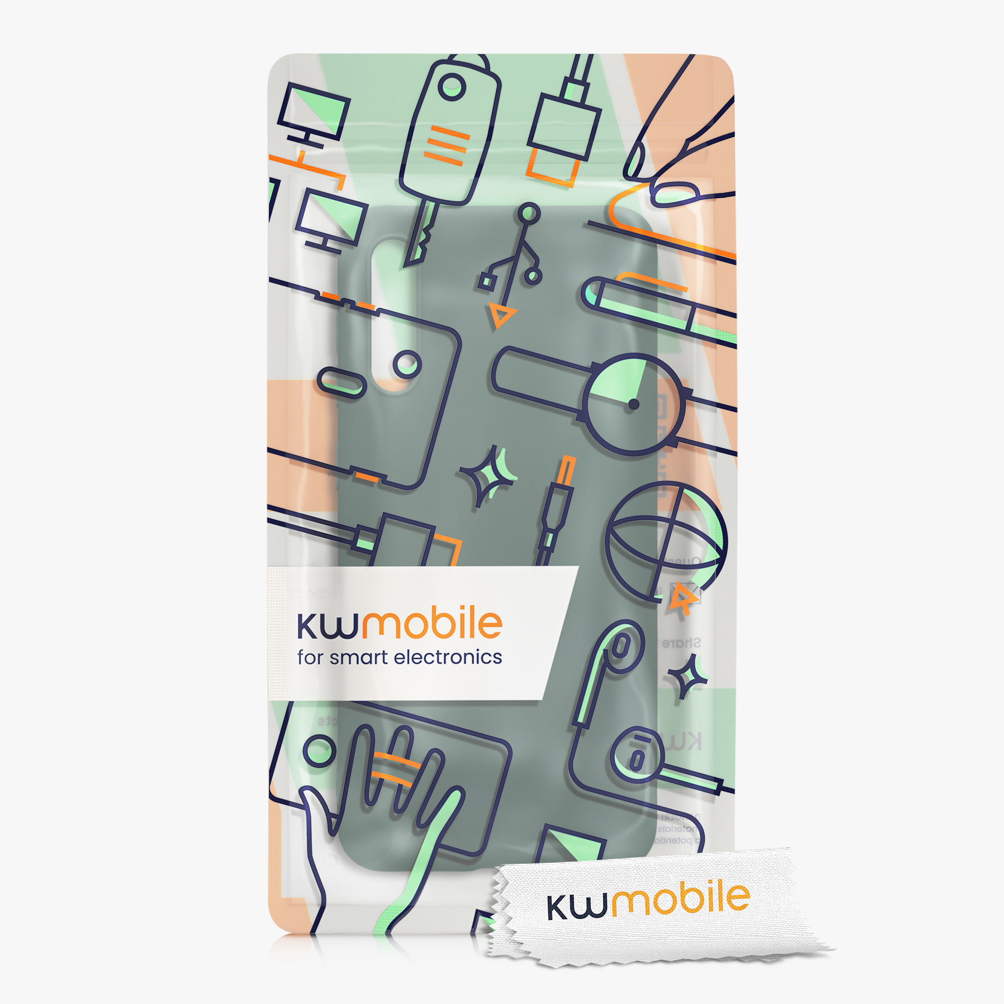 Kryt na mobil Samsung Galaxy A50 kwmobile TPU Lesní zelená