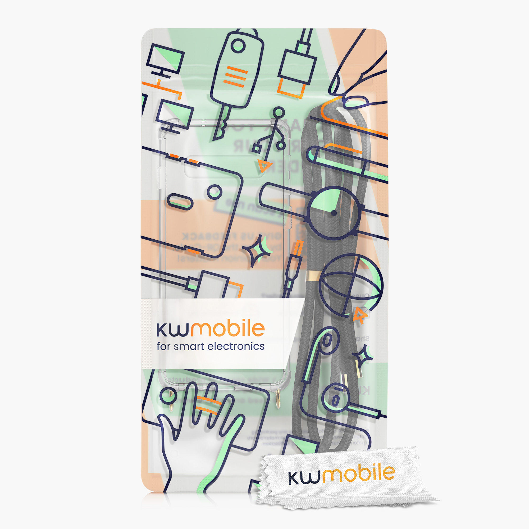 Crossbody kryt na mobil Samsung Galaxy S10 kwmobile transparentní