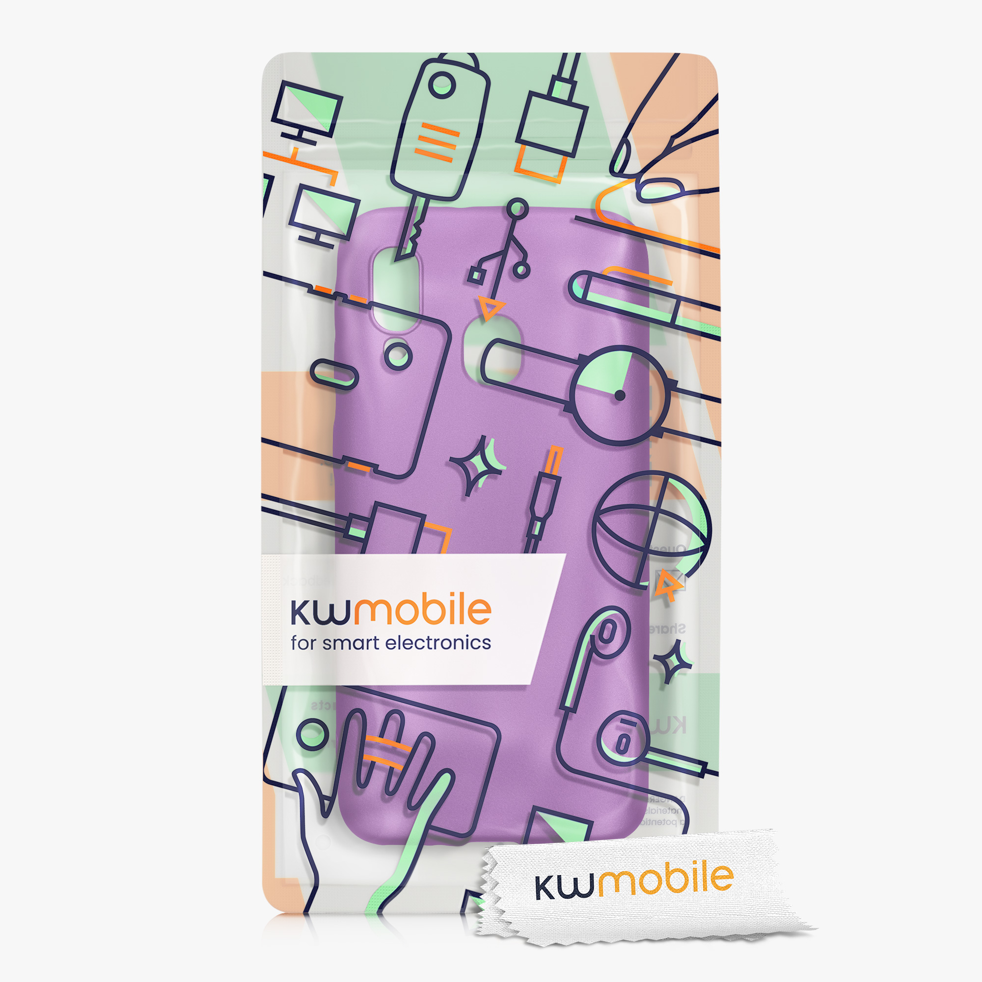 Kryt na mobil Samsung Galaxy A40 kwmobile TPU metalický Metalická fialová