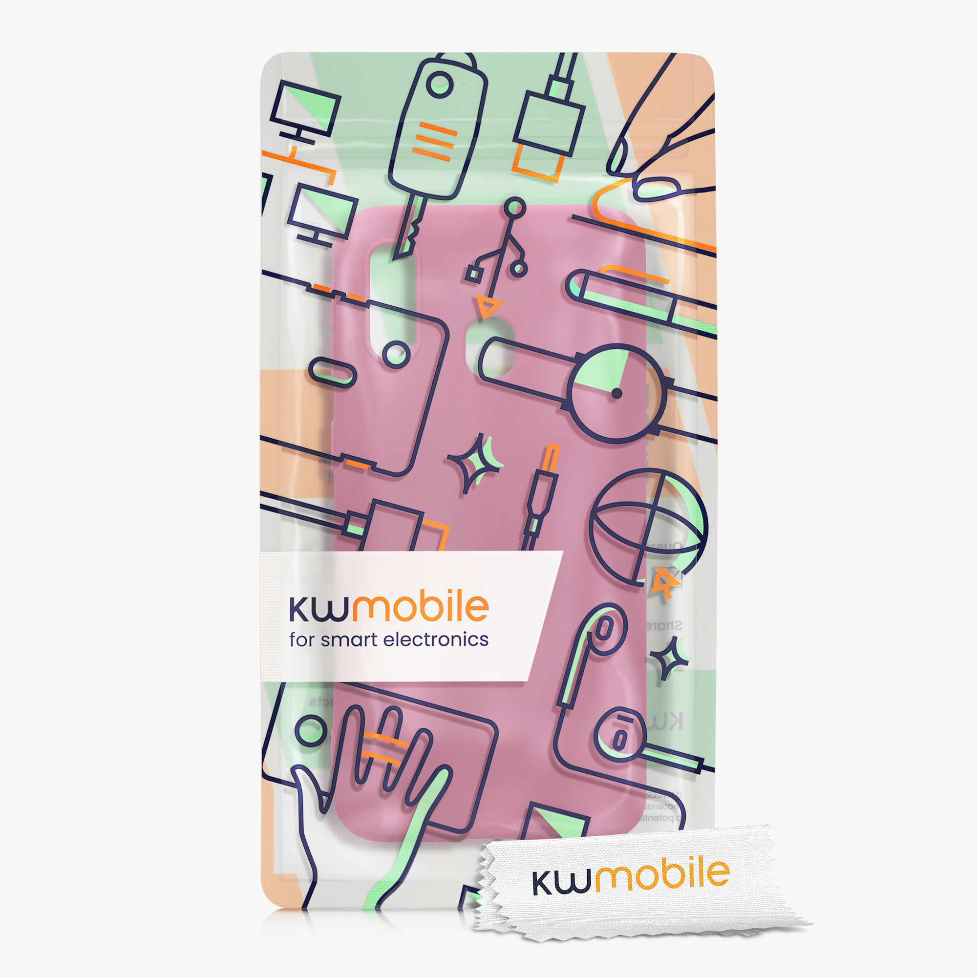 Kryt na mobil Samsung Galaxy A40 kwmobile TPU Tmavě růžová