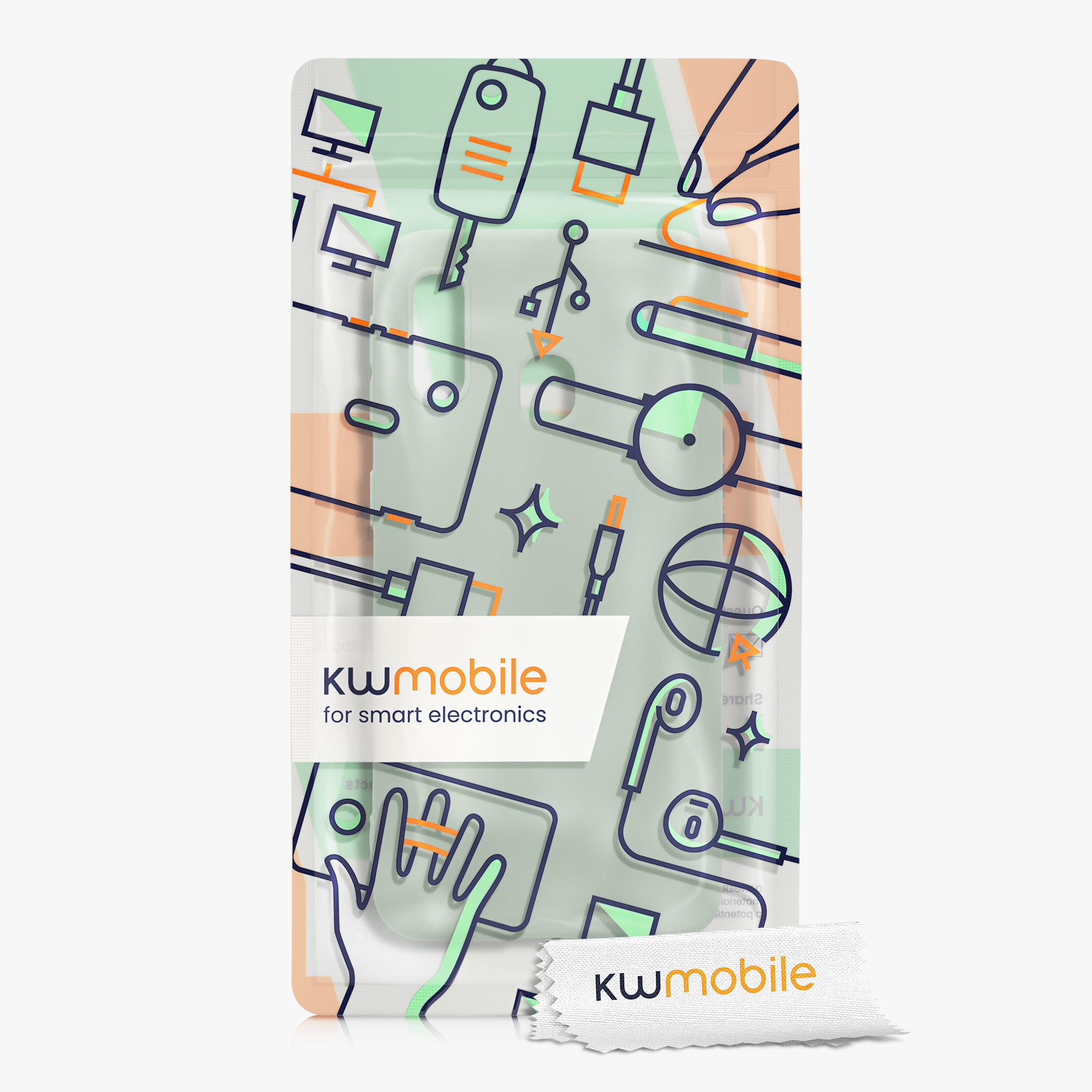 Kryt na mobil Samsung Galaxy A40 kwmobile TPU Šedo-zelená